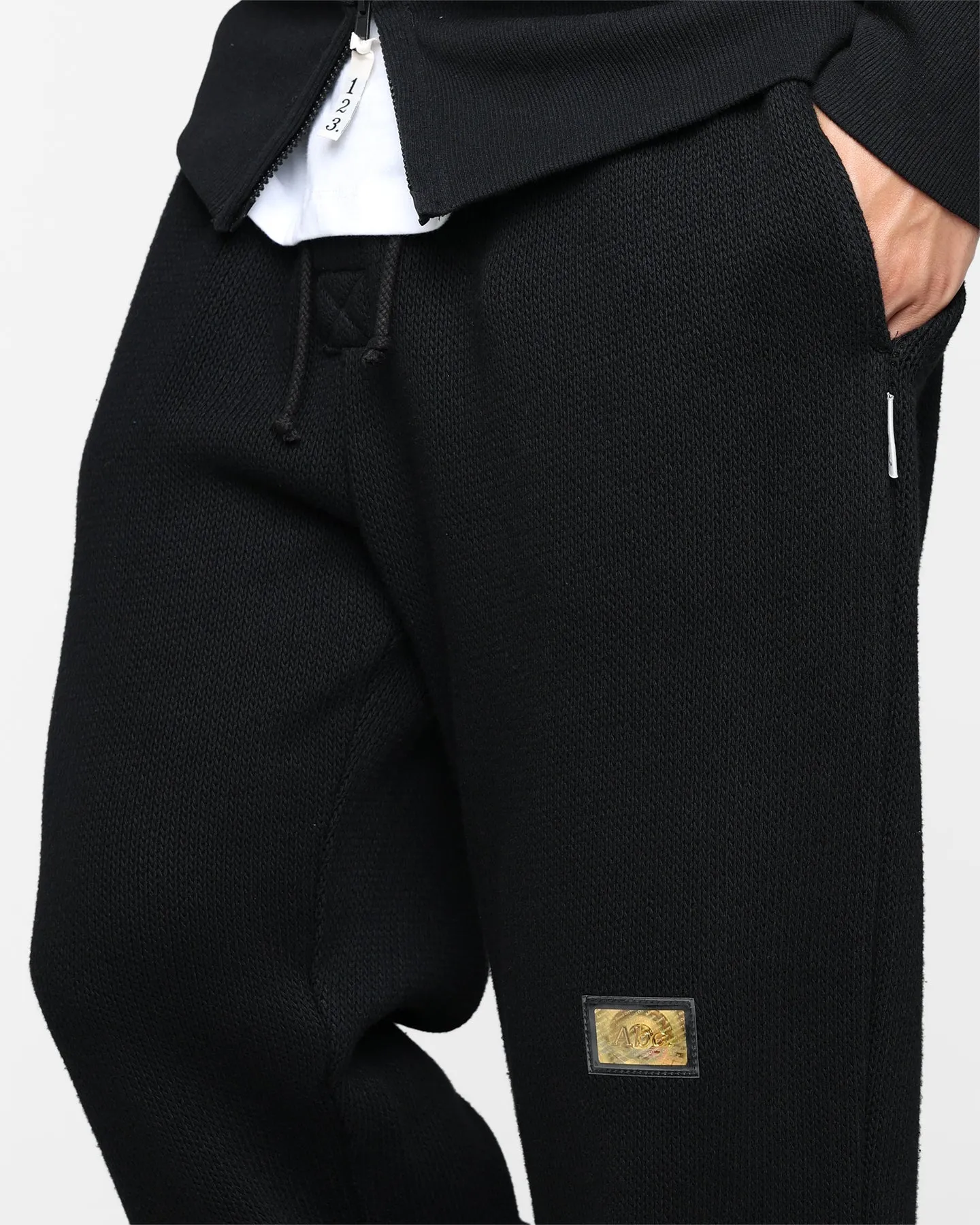 Advisory Board Crystals ABC. 123. Knit Mesh Lounge Pants Anthracite Black