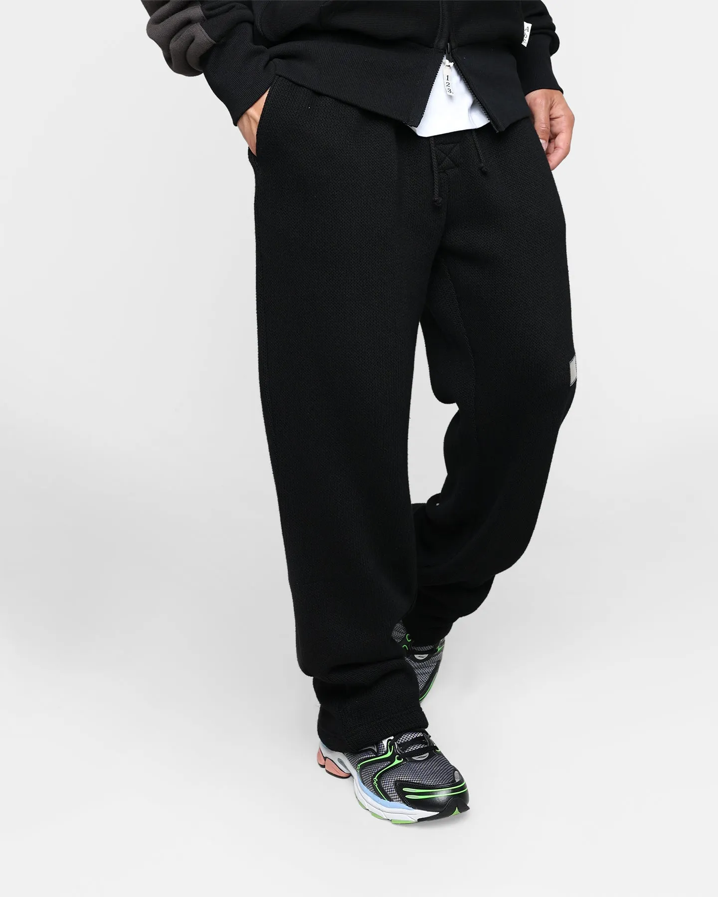 Advisory Board Crystals ABC. 123. Knit Mesh Lounge Pants Anthracite Black