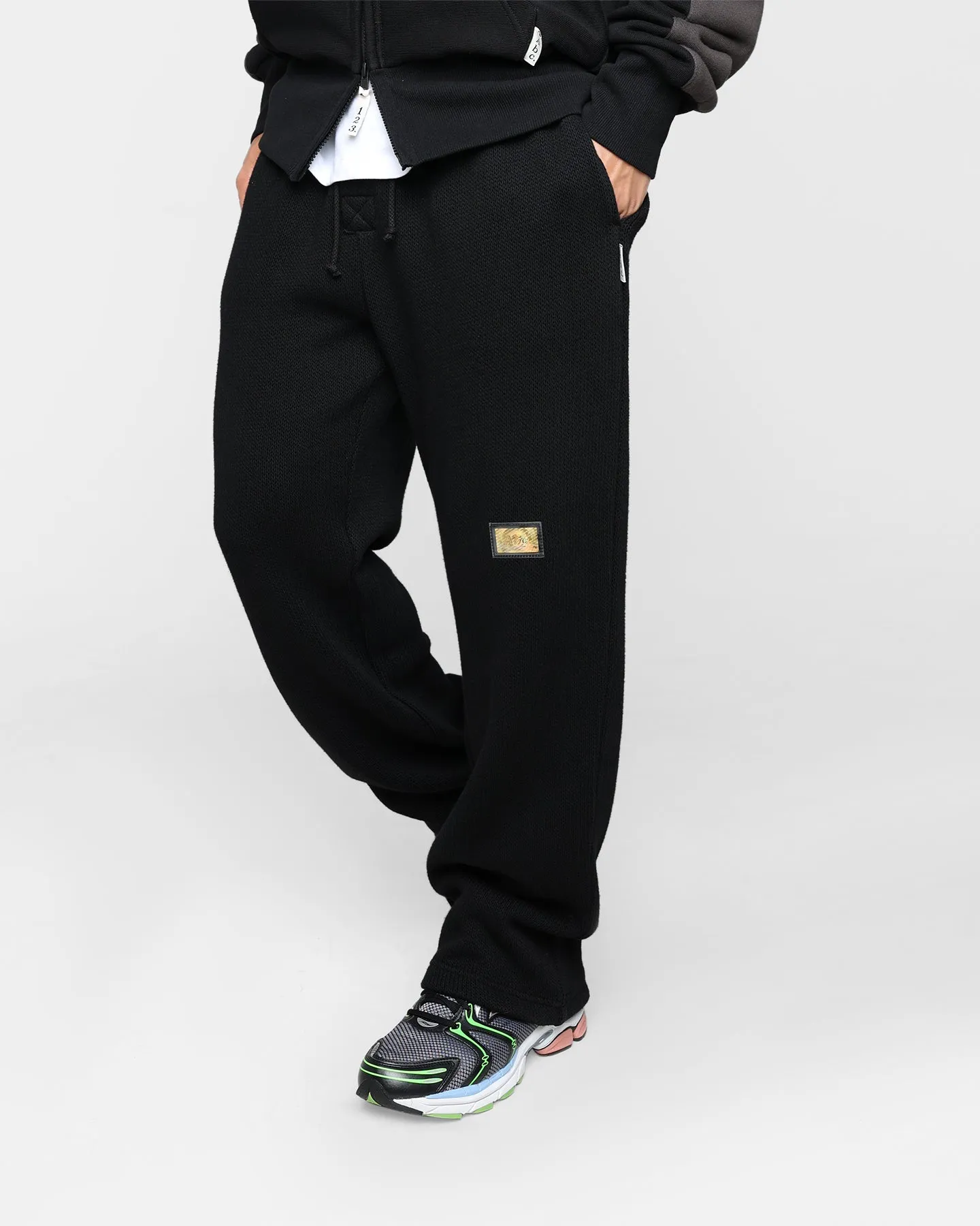 Advisory Board Crystals ABC. 123. Knit Mesh Lounge Pants Anthracite Black