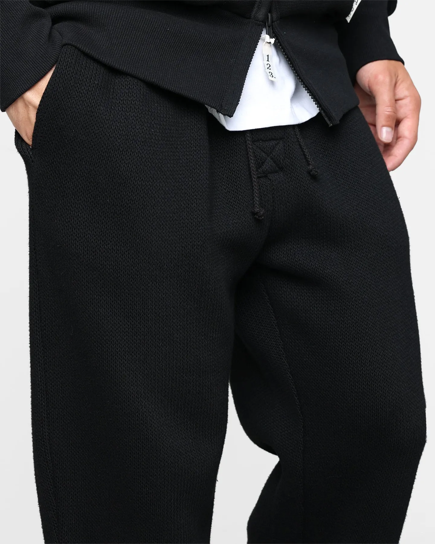 Advisory Board Crystals ABC. 123. Knit Mesh Lounge Pants Anthracite Black