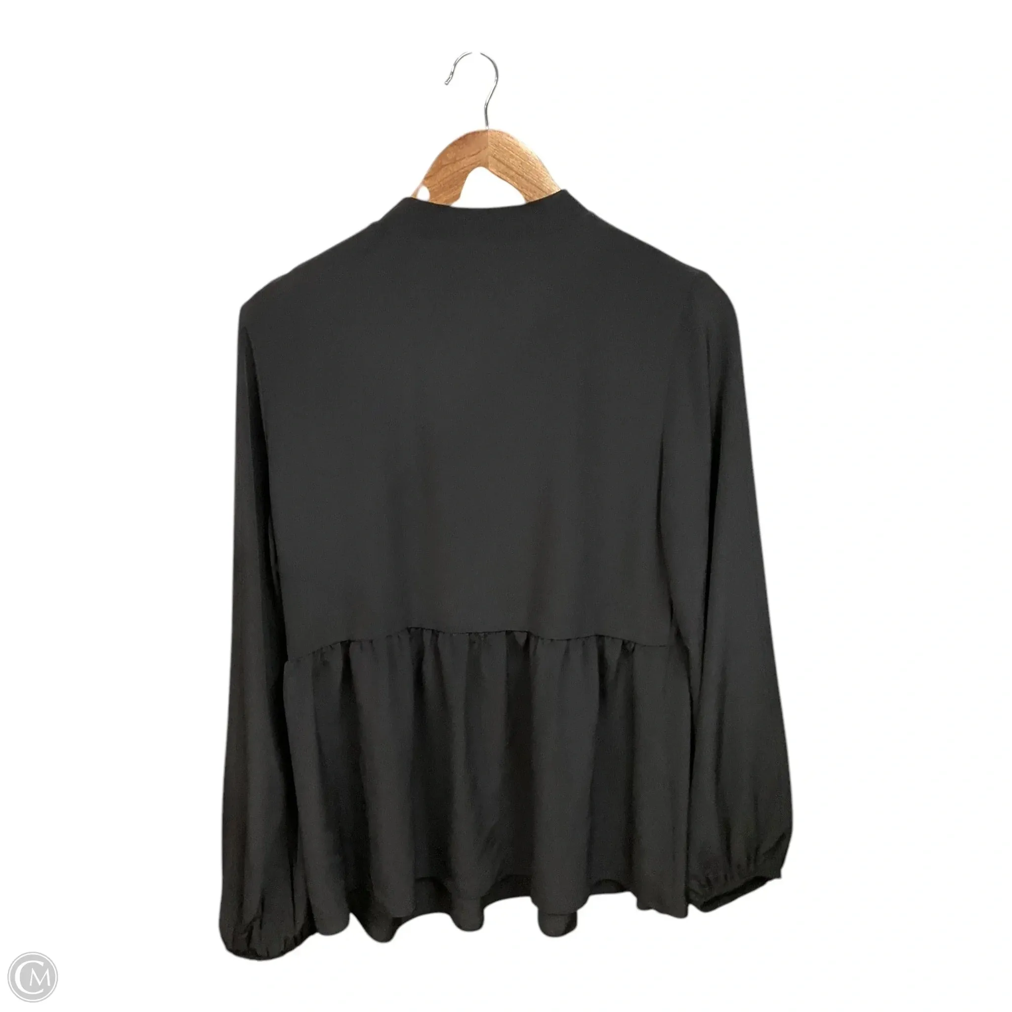Blouse Long Sleeve By Asos In Black, Size: 8