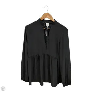 Blouse Long Sleeve By Asos In Black, Size: 8