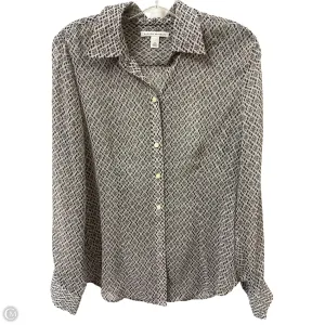 Blouse Long Sleeve By Banana Republic In Cream, Size: M