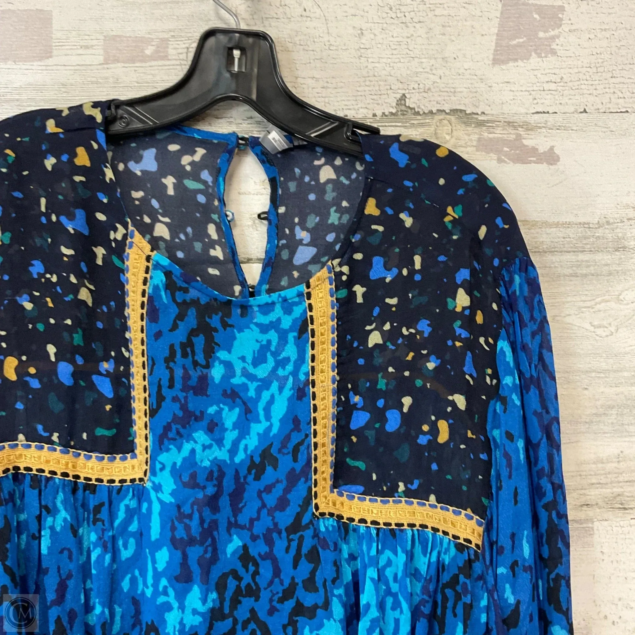 Blouse Long Sleeve By Bl-nk In Blue, Size: Xl