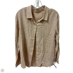 Blouse Long Sleeve By Clothes Mentor In Cream, Size: L