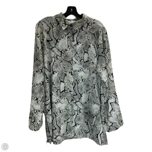 Blouse Long Sleeve By Counterparts In Snakeskin Print, Size: Xl