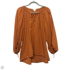 Blouse Long Sleeve By Sundance In Orange, Size: L