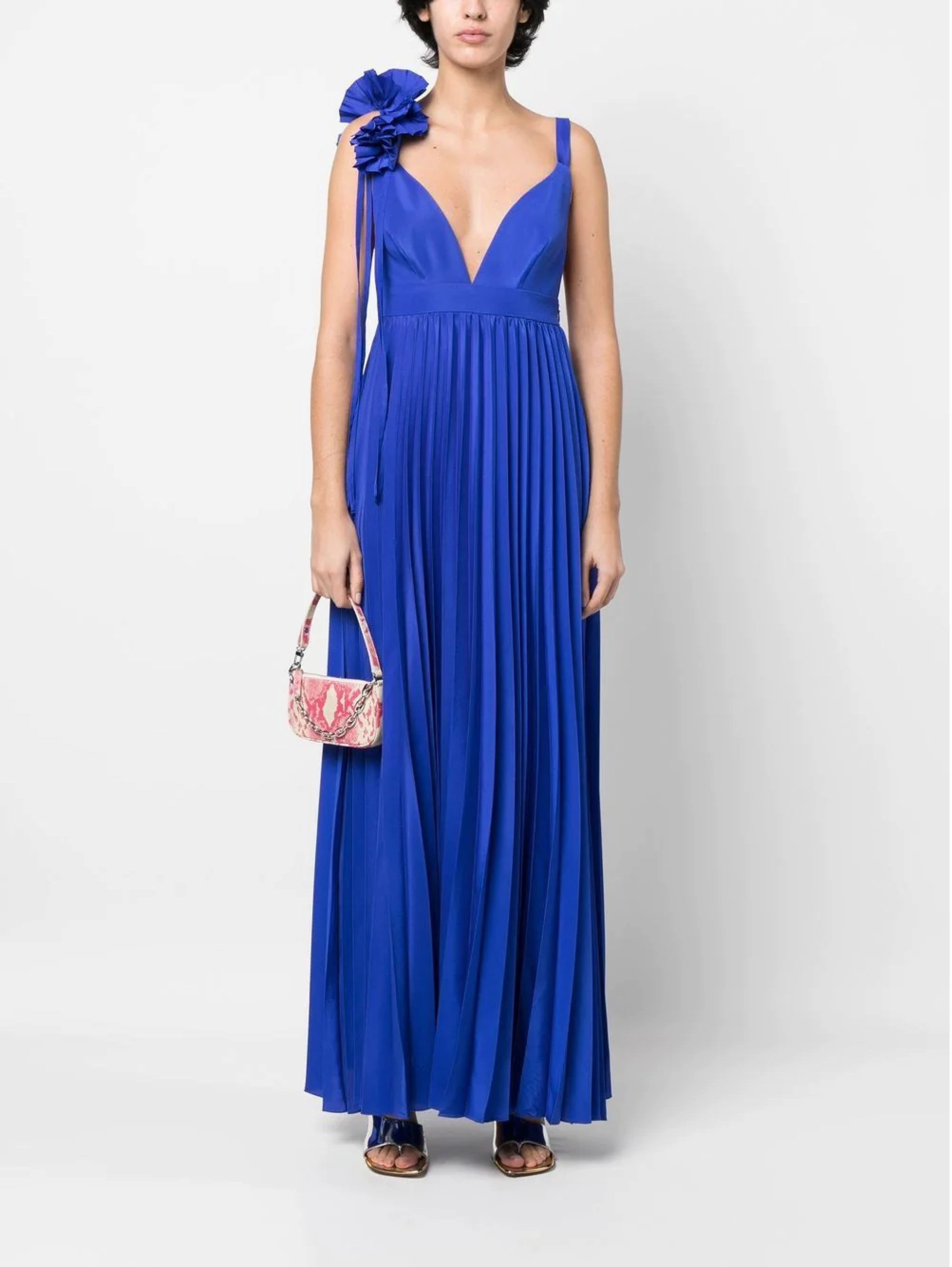 Bluette Plissé Long Dress