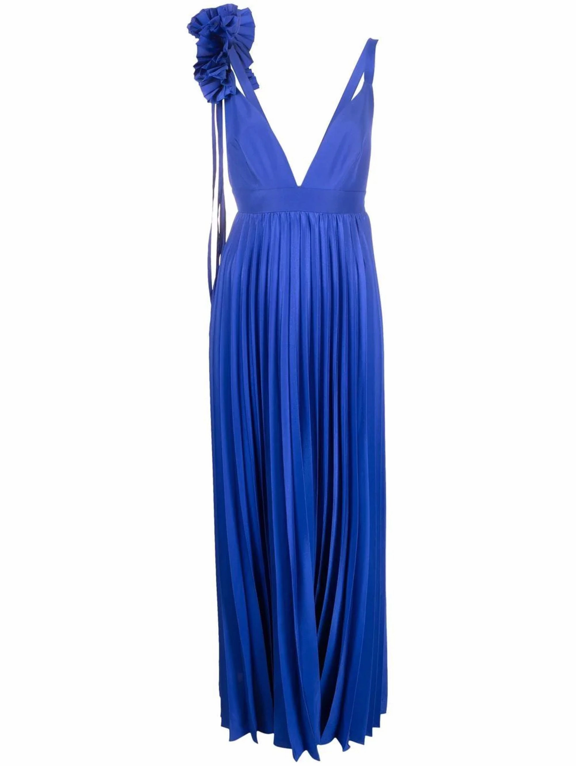 Bluette Plissé Long Dress