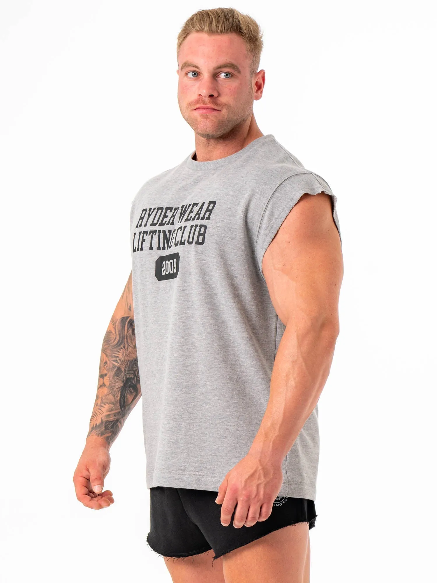 Cut Off Muscle Tank - Grey Marle