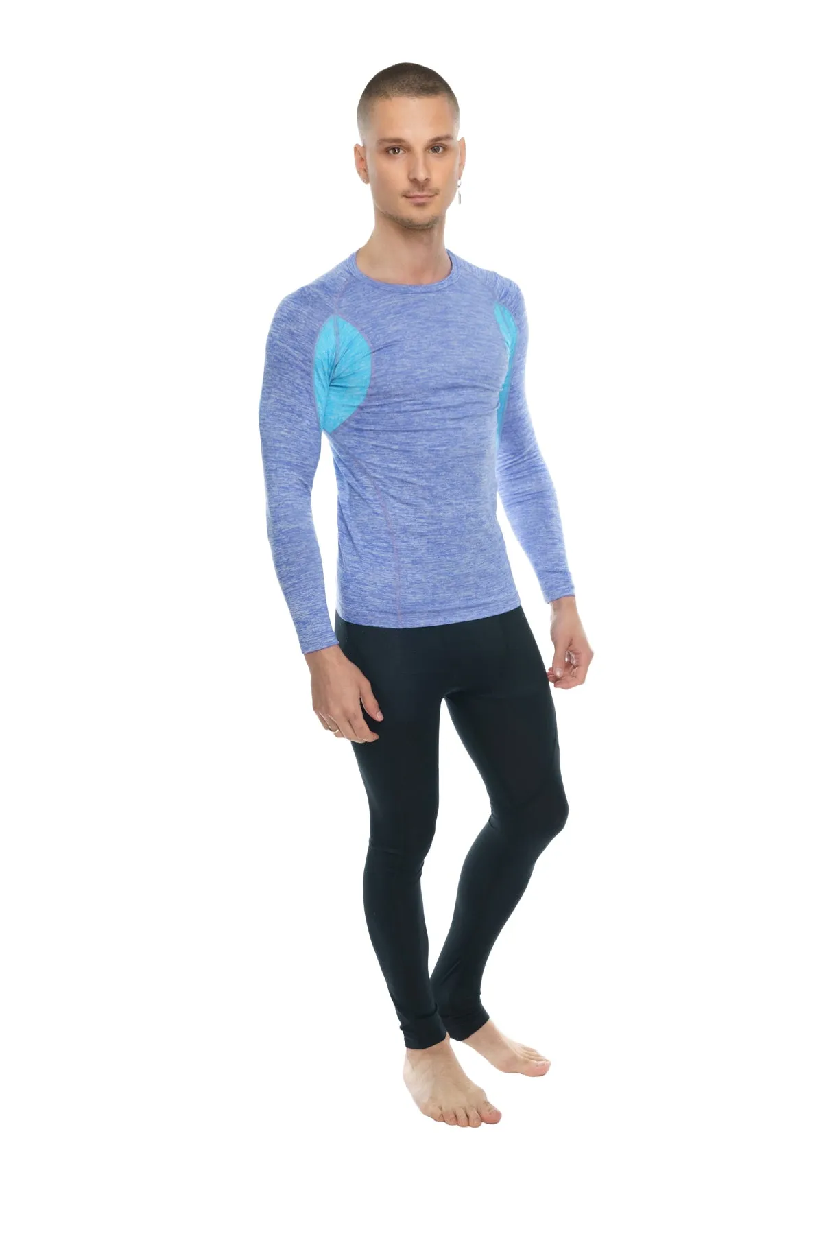 Designer Raglan Crew-Neck Tee - Long Sleeve (Lavender w/Coral Accent)