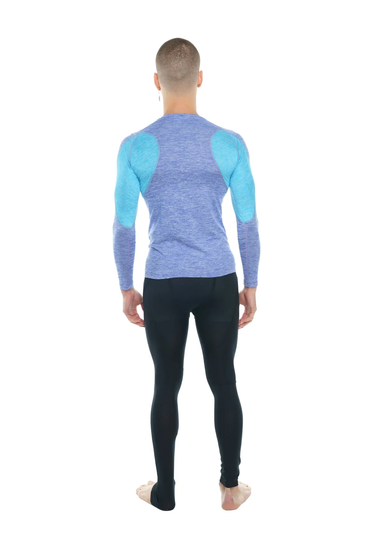 Designer Raglan Crew-Neck Tee - Long Sleeve (Lavender w/Coral Accent)