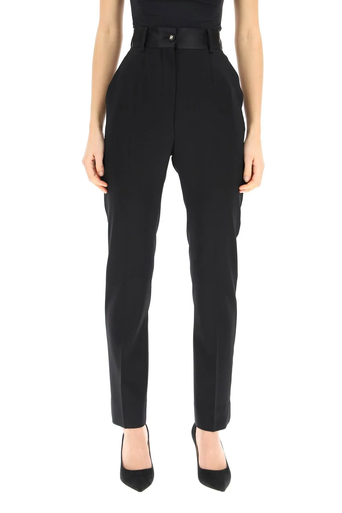 Dolce & Gabbana Slim Fit High Waisted Pants