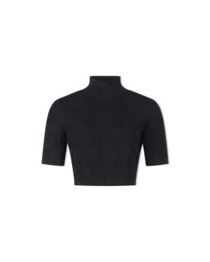 Fendi Brush Mock Neck Crop Top