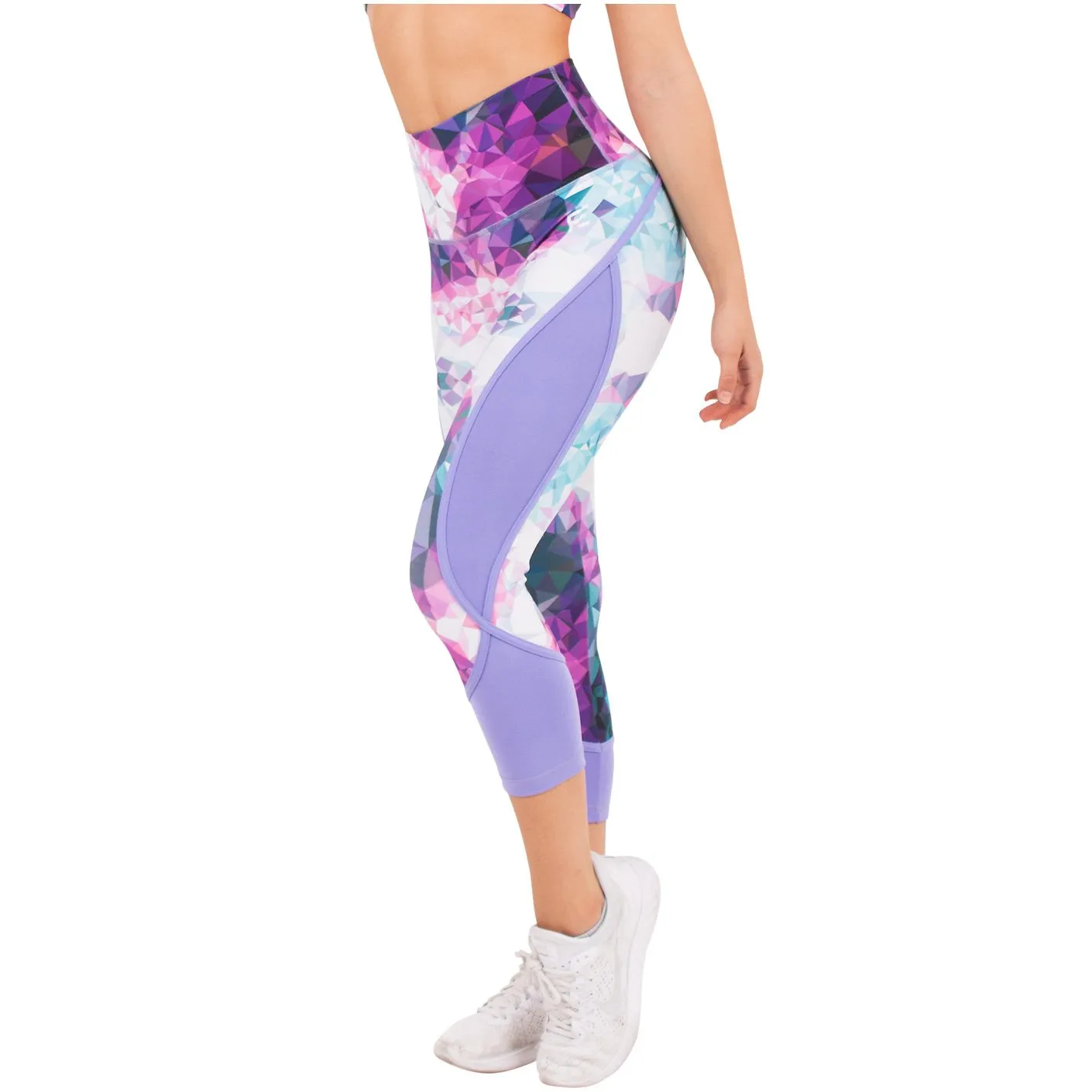 FLEXMEE 944068 High-Waisted Printed Capri Leggings | Microfiber