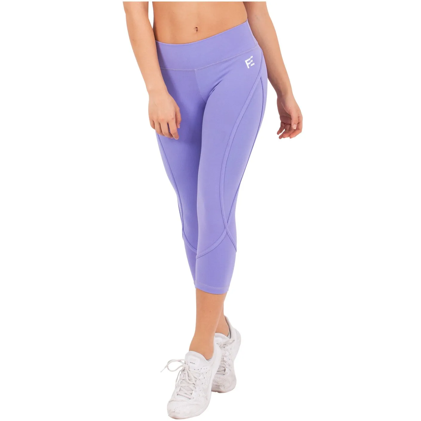 FLEXMEE 944069 | Fractals Sublimated Mid Rise Sports Capri Leggings | Supplex 360