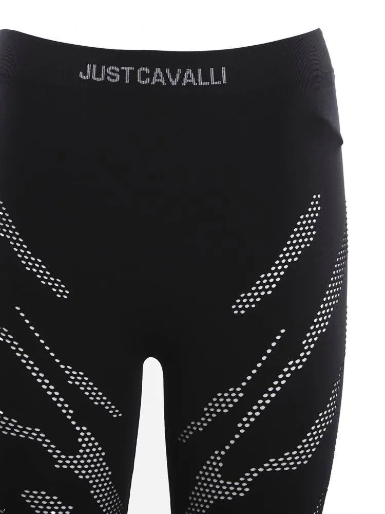 Just Cavalli Logo Waistband High-Waisted Leggings