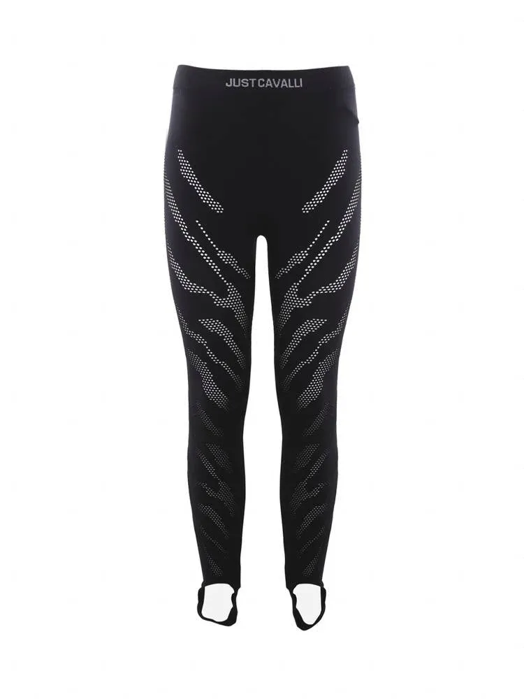 Just Cavalli Logo Waistband High-Waisted Leggings