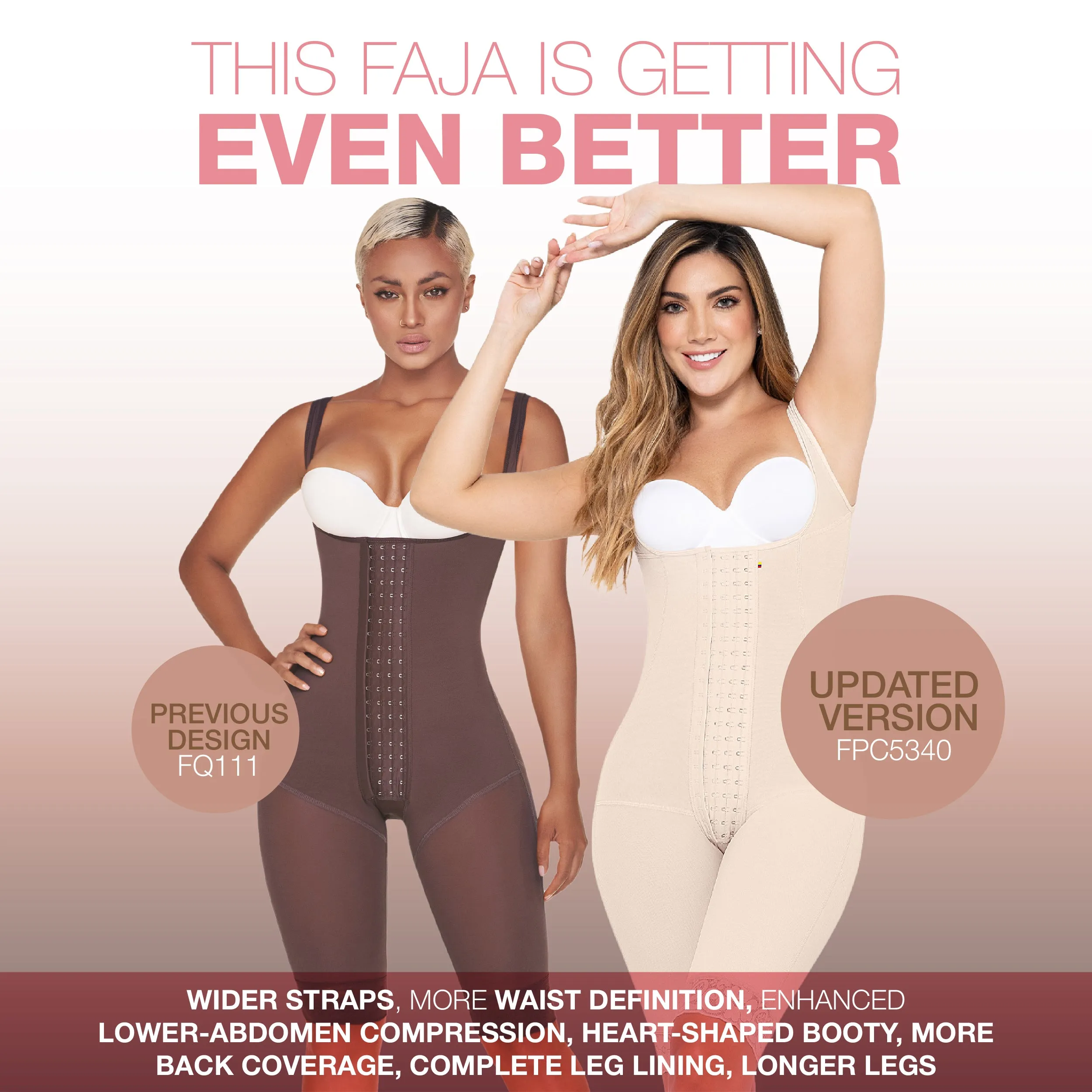 MARIAE FPC5340 Stage 2 Faja Colombiana Levanta Cola Post Surgery Postpartum Shapewear for C-section Mid Thigh