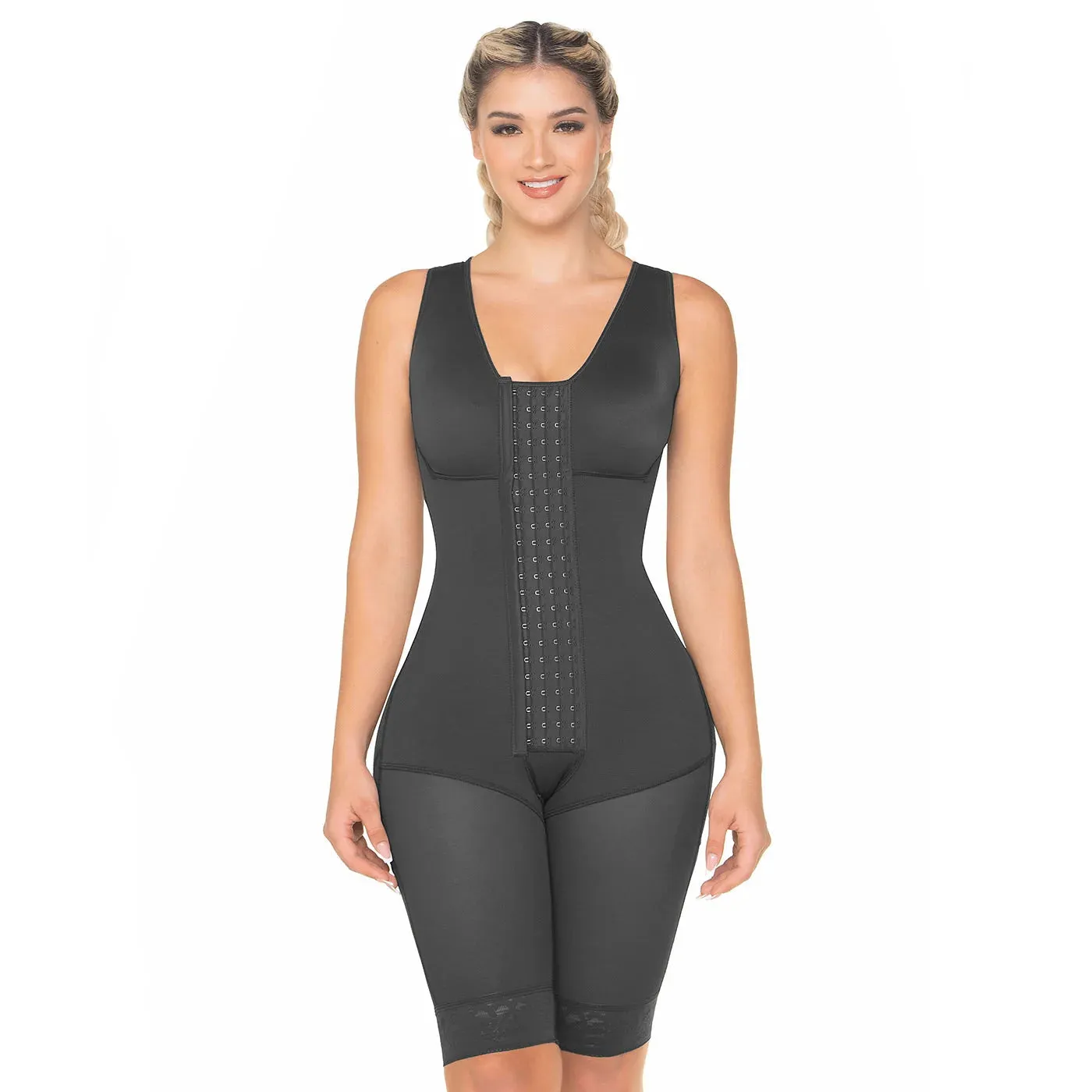 MARIAE FPT6340 Stage 2 Faja Colombiana Postpartum Post Surgery Shapewear Bodysuit Mid Thigh