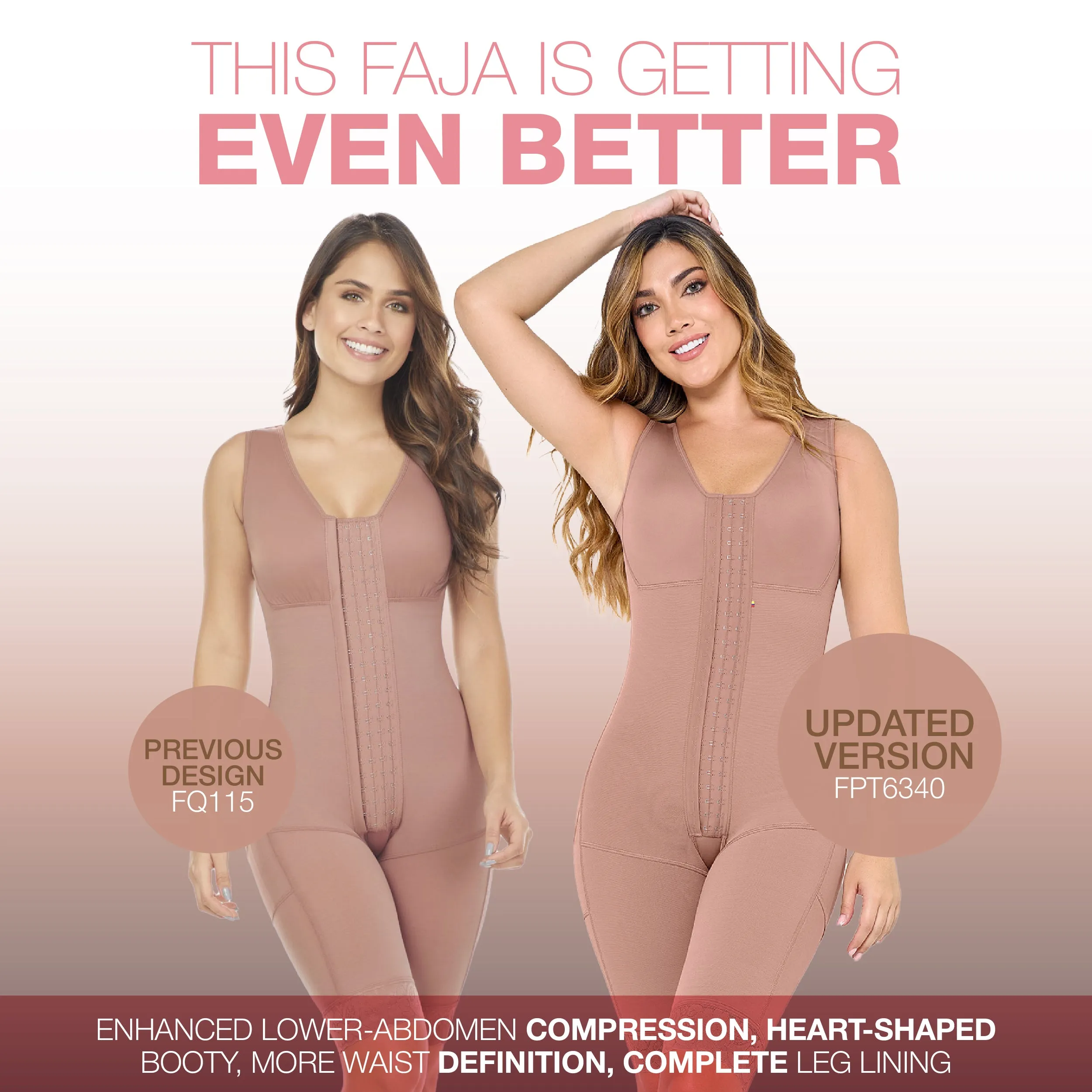 MARIAE FPT6340 Stage 2 Faja Colombiana Postpartum Post Surgery Shapewear Bodysuit Mid Thigh