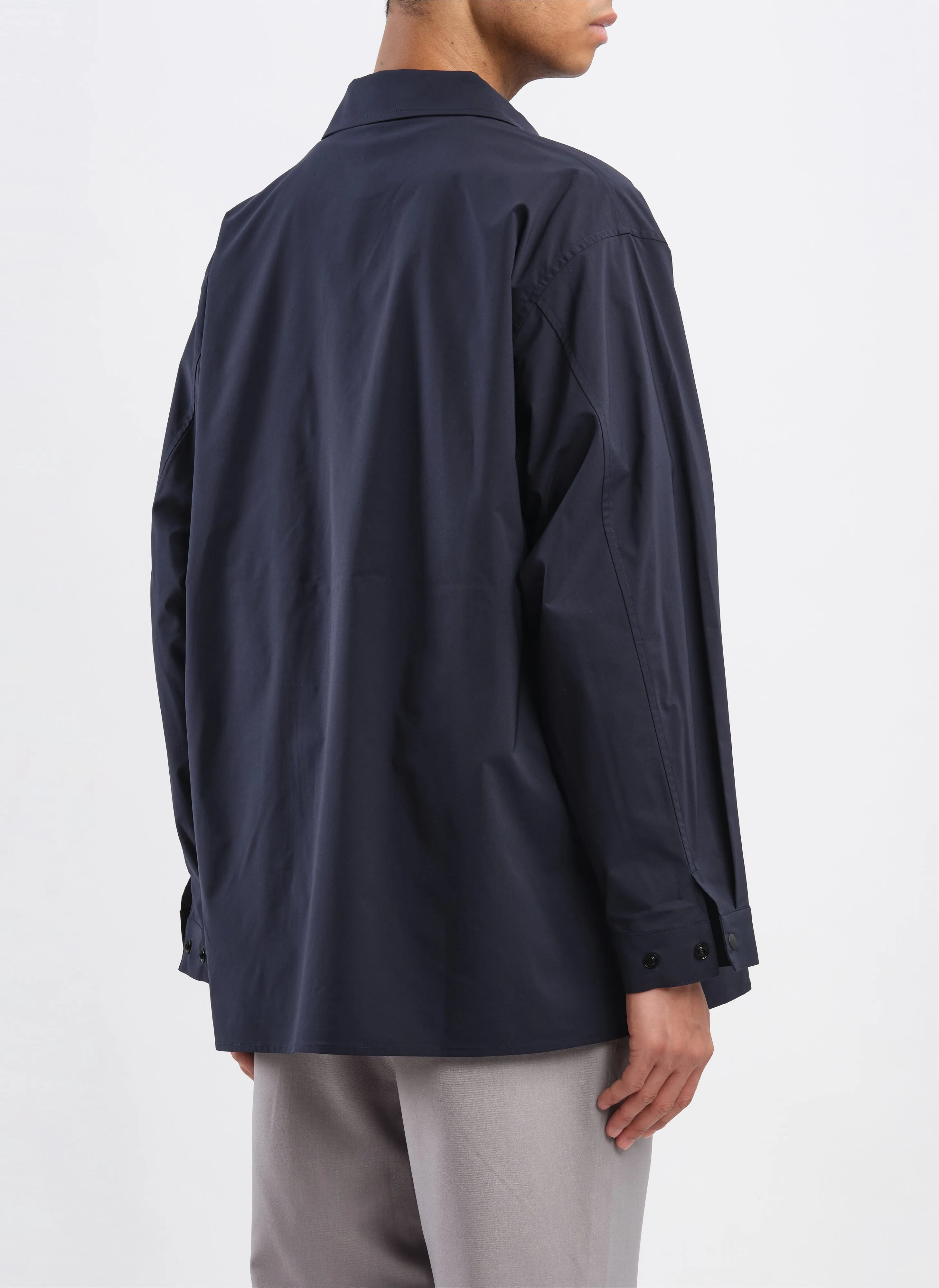 Minotech Snap Button Pocket Open Collar Shirt