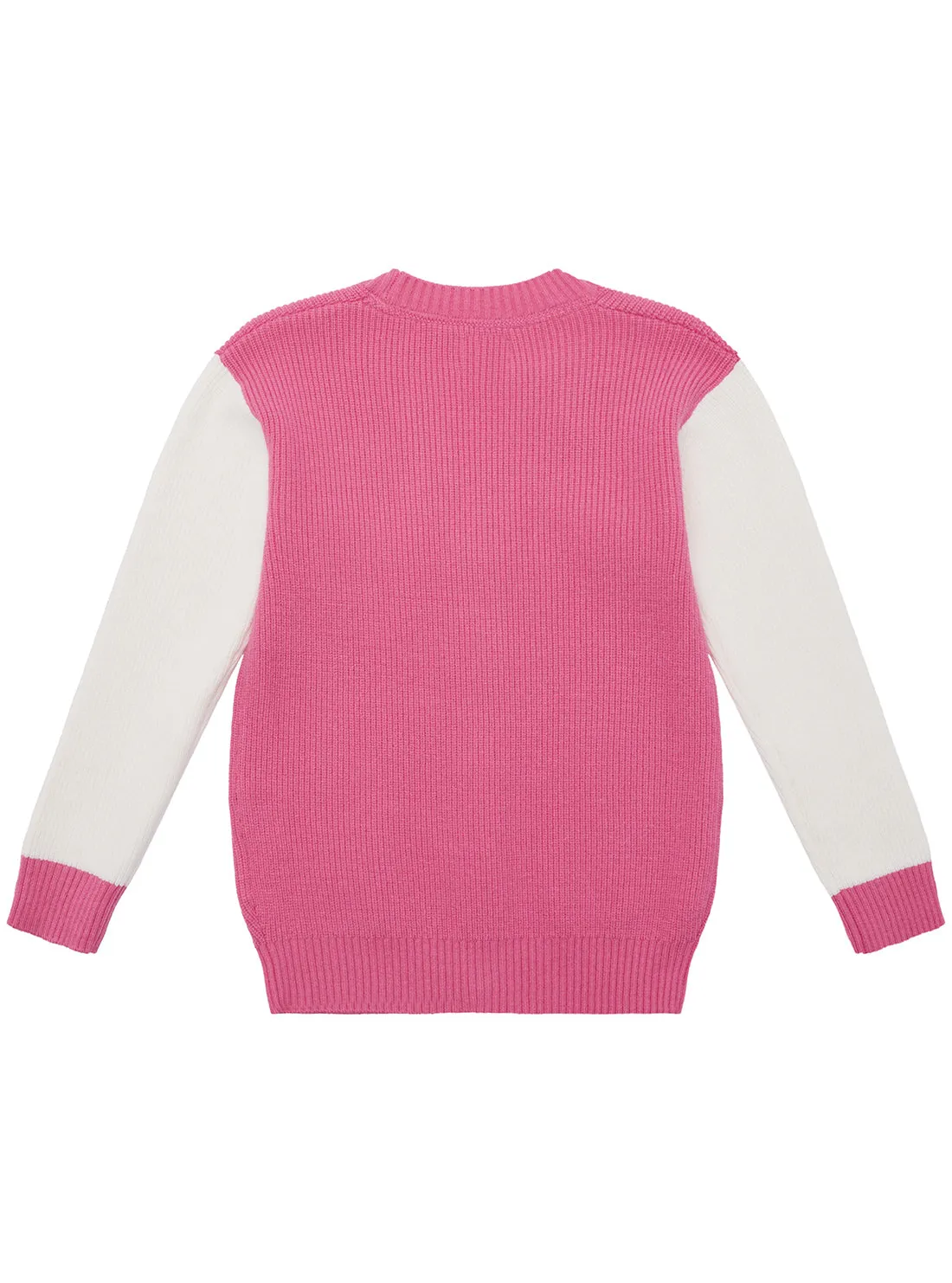Pink Long Sleeve Cardigan (2-7)