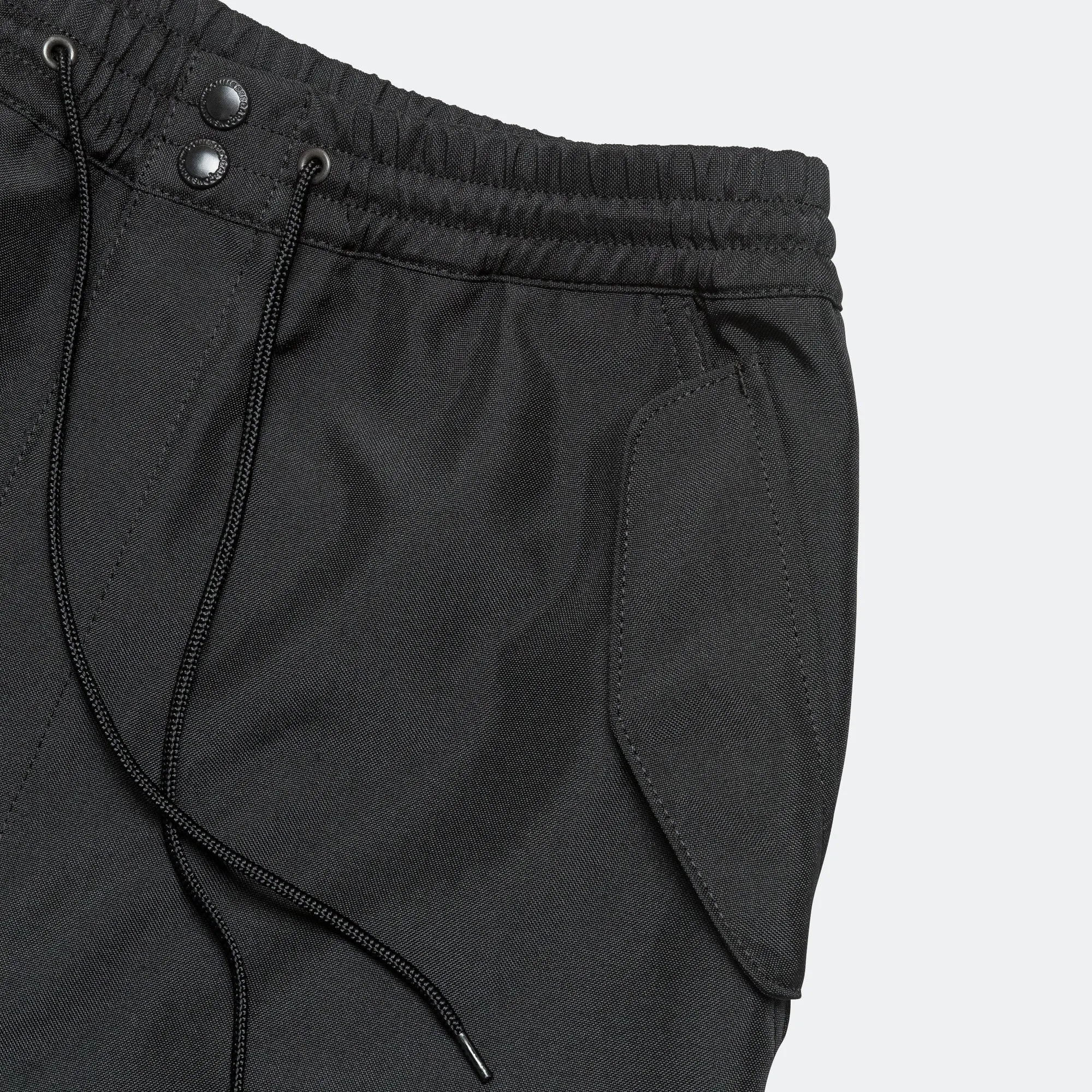 Polyester Matte Cloth Cargo Pants - Black/Black