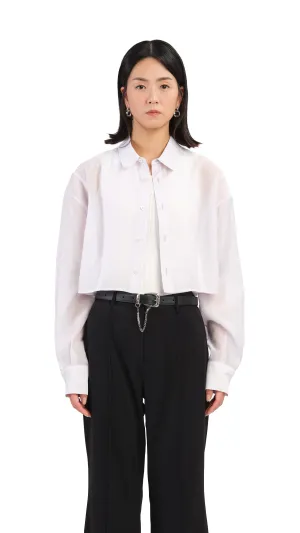 Puff Sleeves Crop Shirt