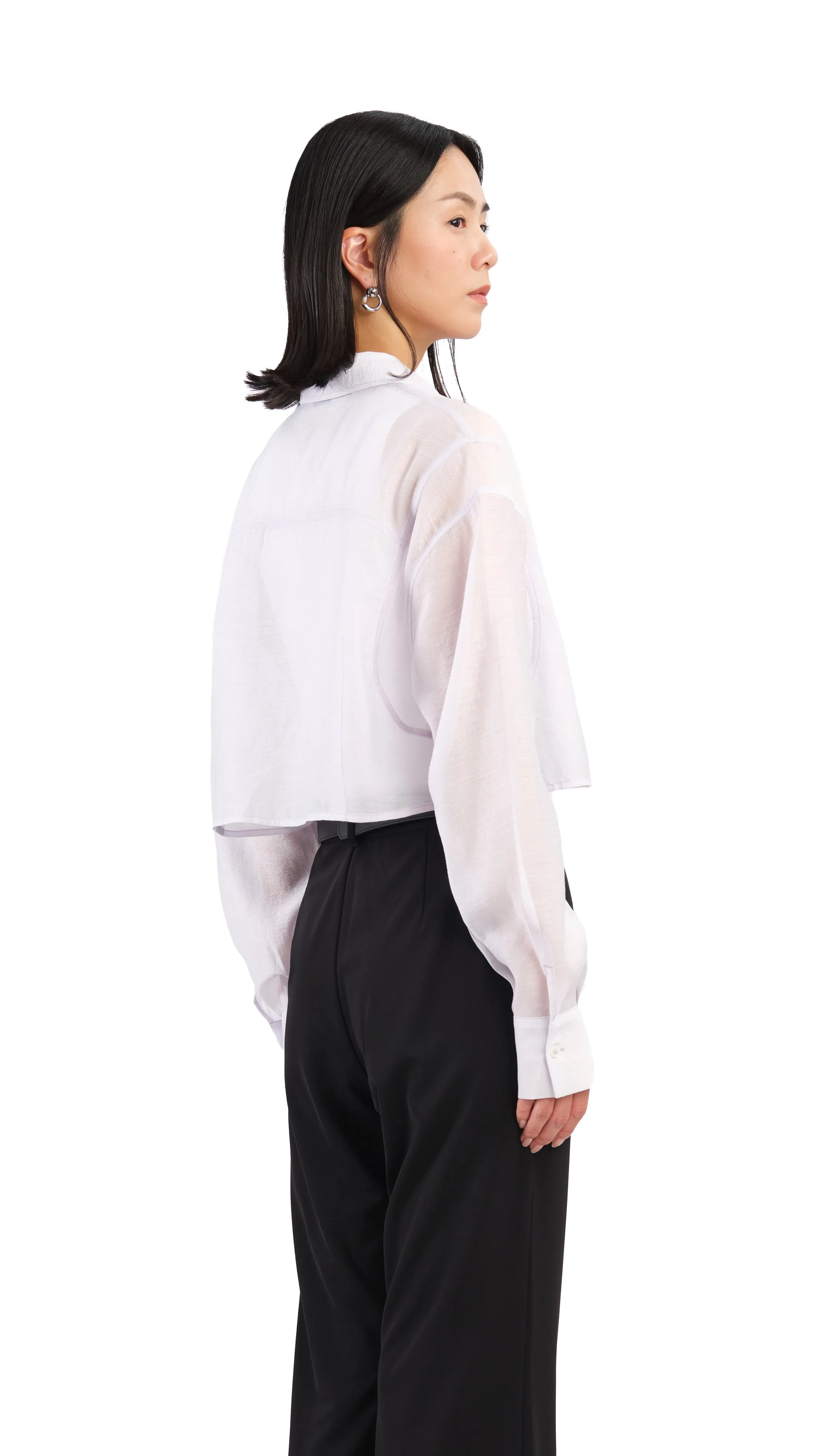 Puff Sleeves Crop Shirt