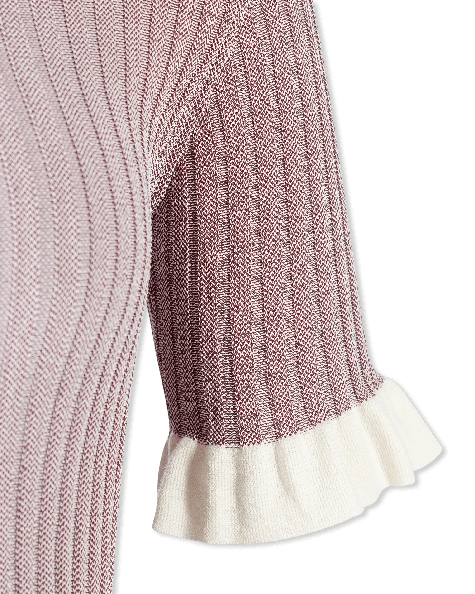 Ribbed Knit Short Sleeve Sweater