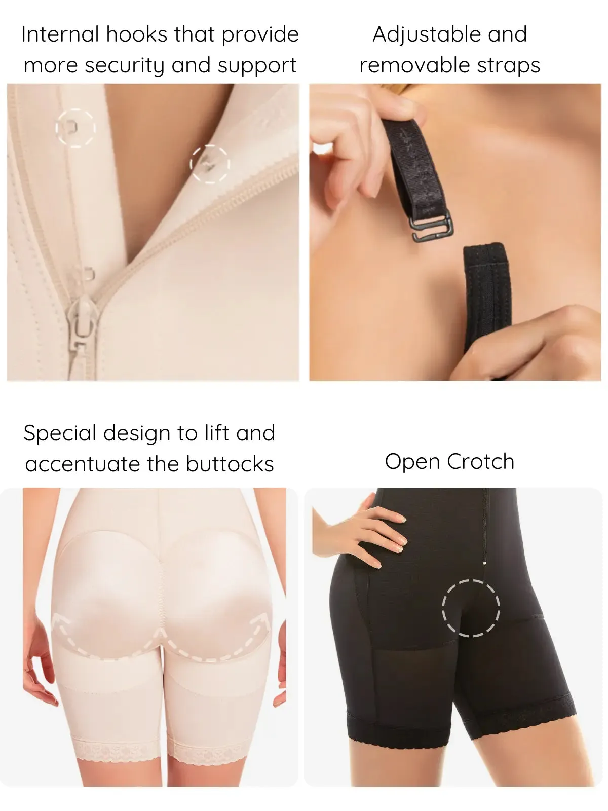 Siluet 1007 Braless Mid-Thigh Minimizer Bodysuit