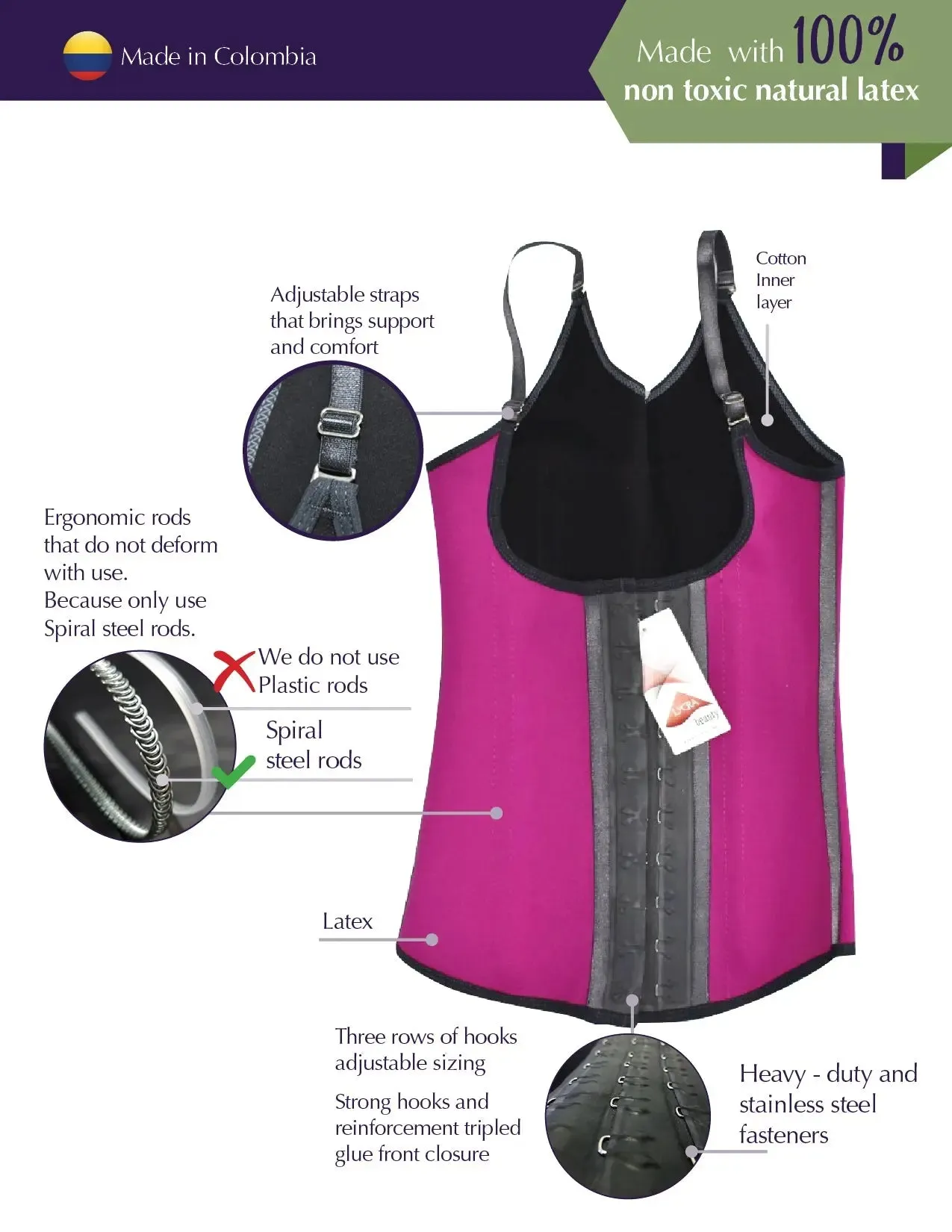 Siluet H30 / H31 / H32 Latex Waist Trainer with Straps