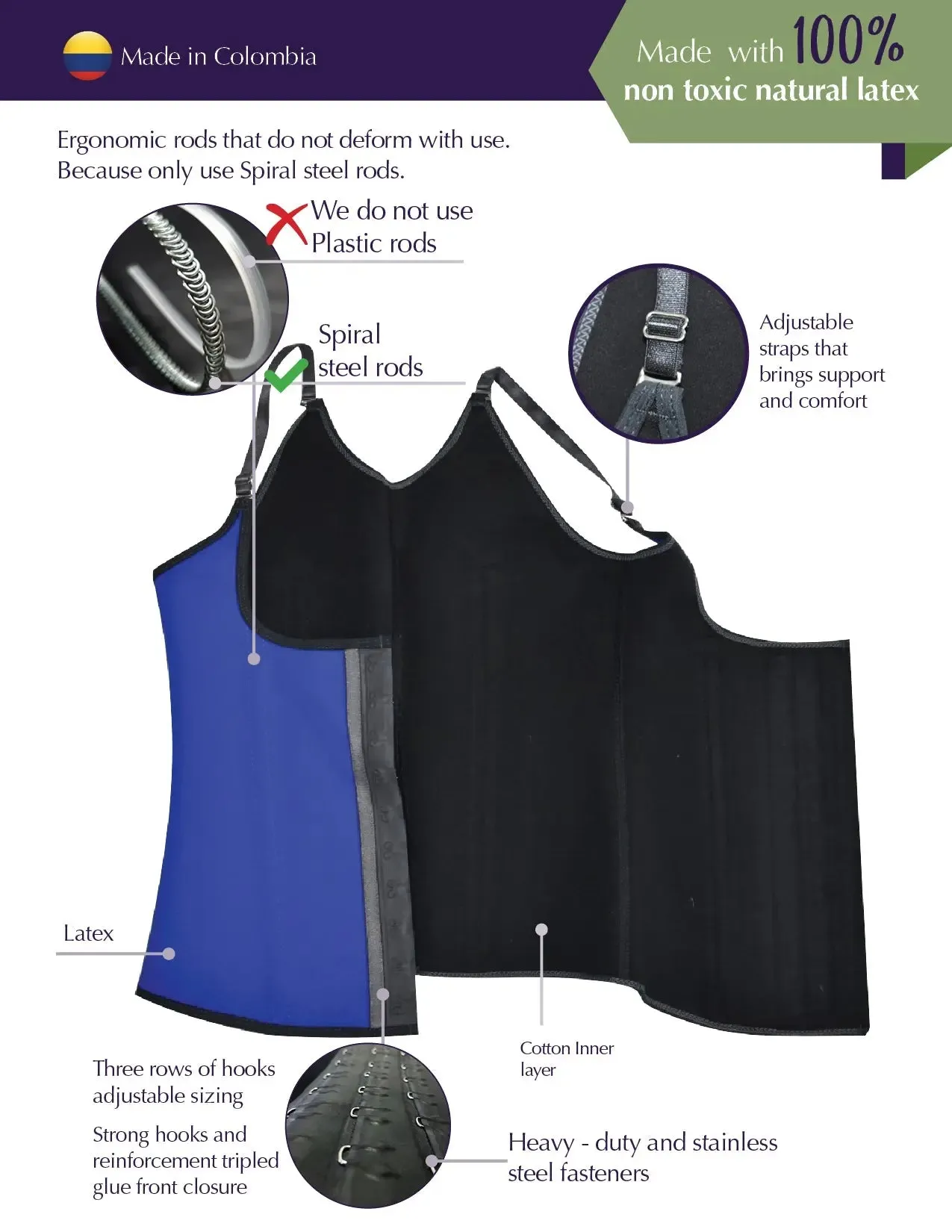 Siluet H30 / H31 / H32 Latex Waist Trainer with Straps
