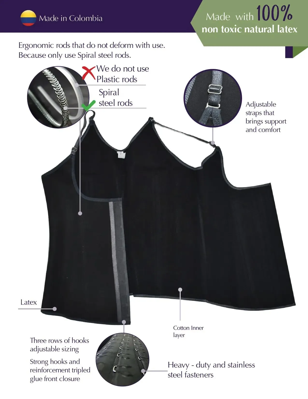 Siluet H30 / H31 / H32 Latex Waist Trainer with Straps