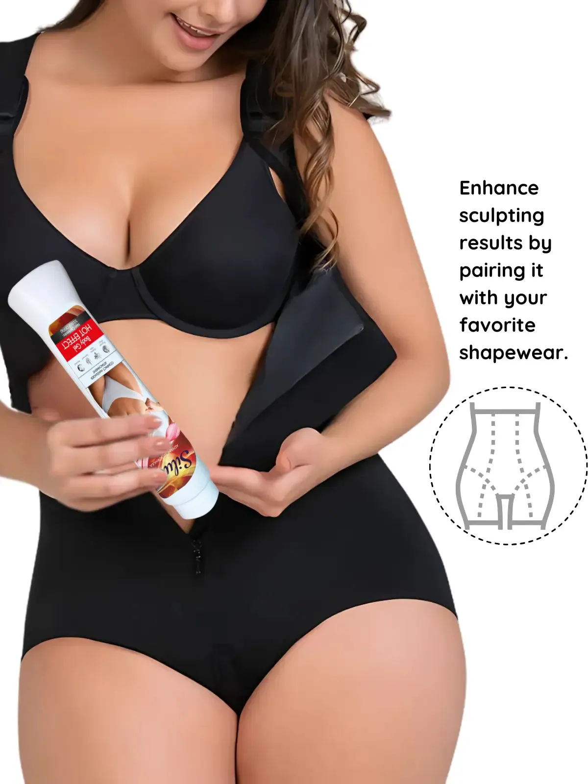 Siluet Thermal Reducer Hot Gel with Seaweed & Botanical Extracts – Targeted Fat Reduction & Body Contouring (10.6 oz)