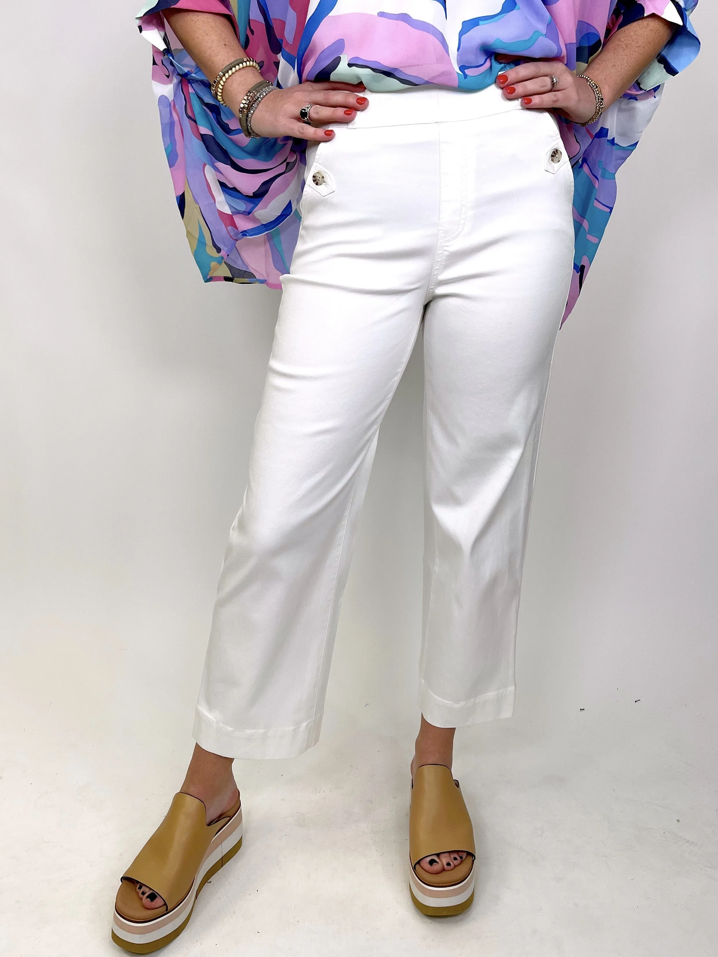 Spanx Twill Cropped Wide Leg Pant