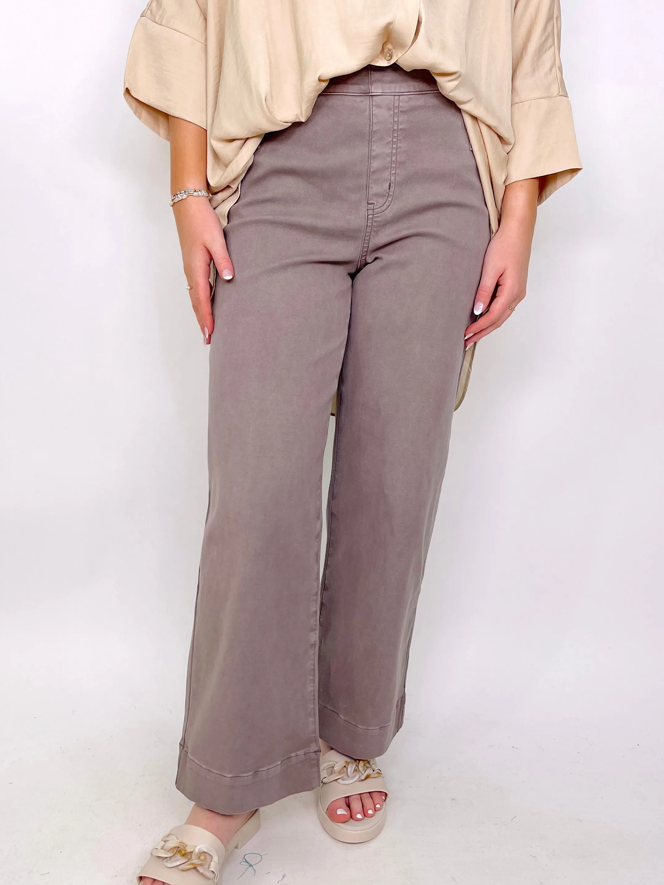 Spanx Twill Cropped Wide Leg Pant