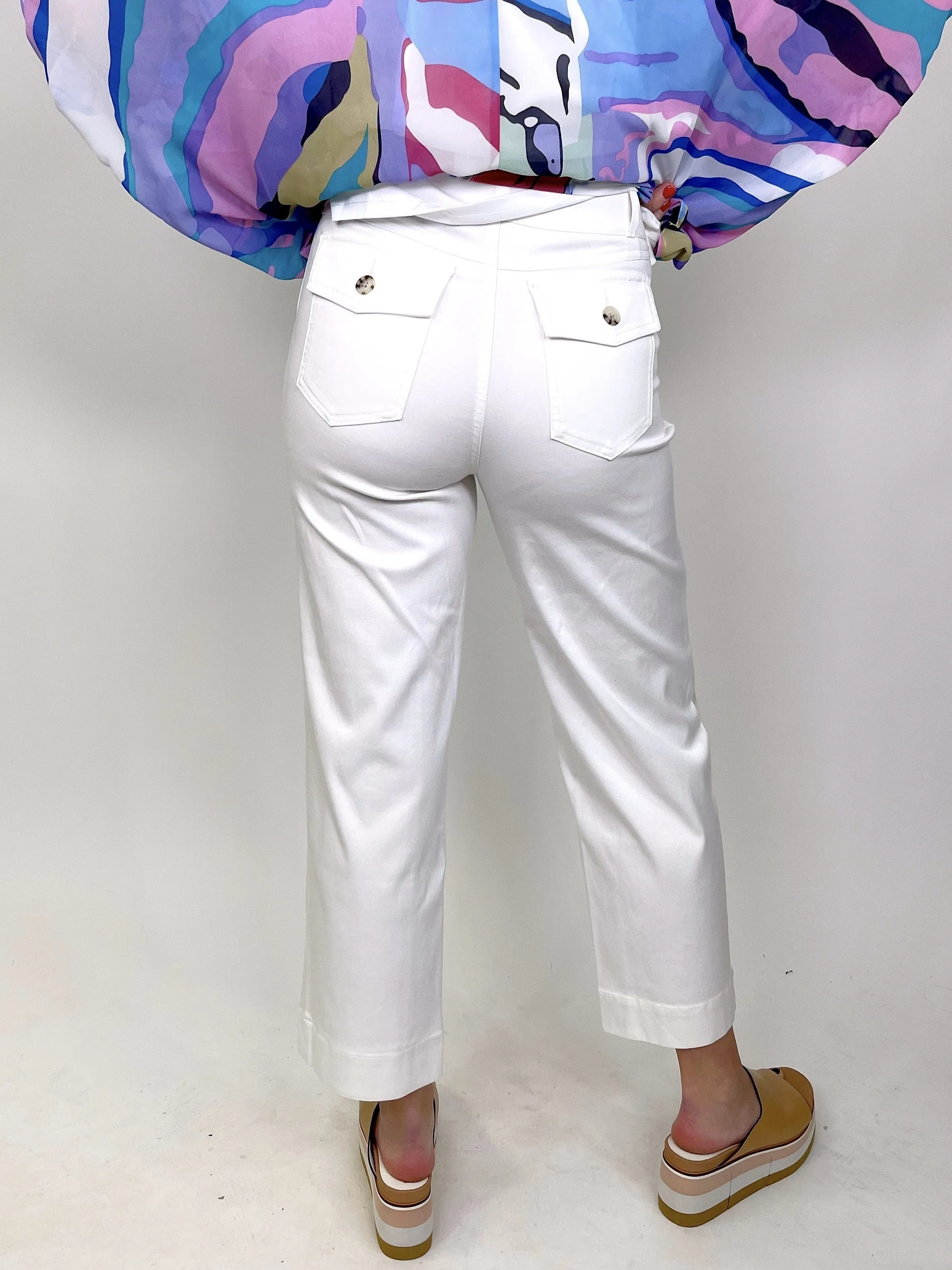 Spanx Twill Cropped Wide Leg Pant