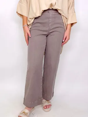 Spanx Twill Cropped Wide Leg Pant