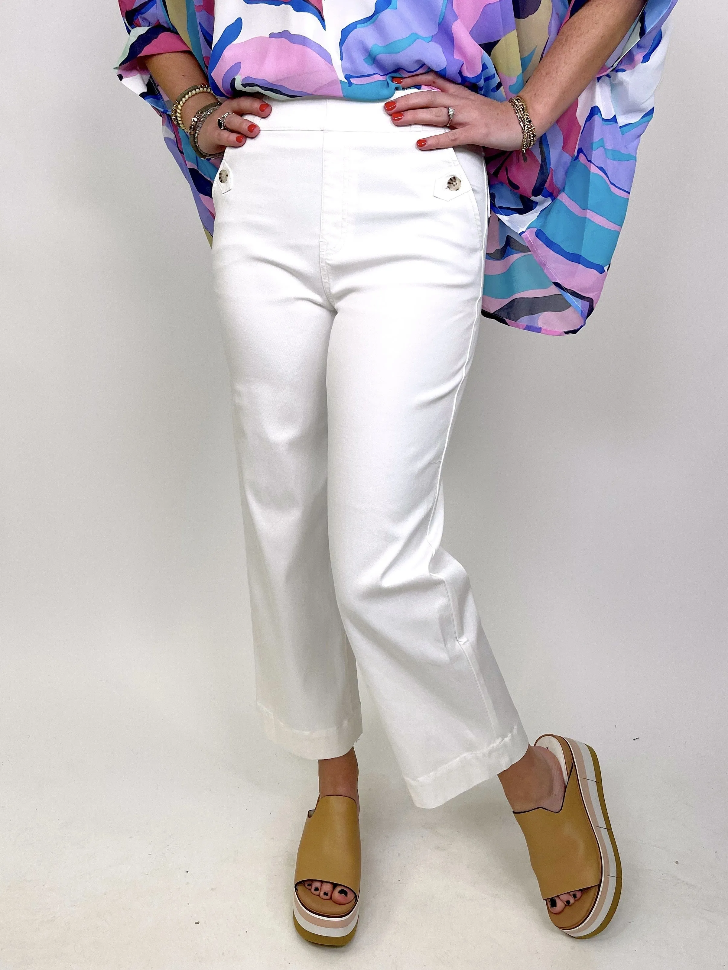 Spanx Twill Cropped Wide Leg Pant