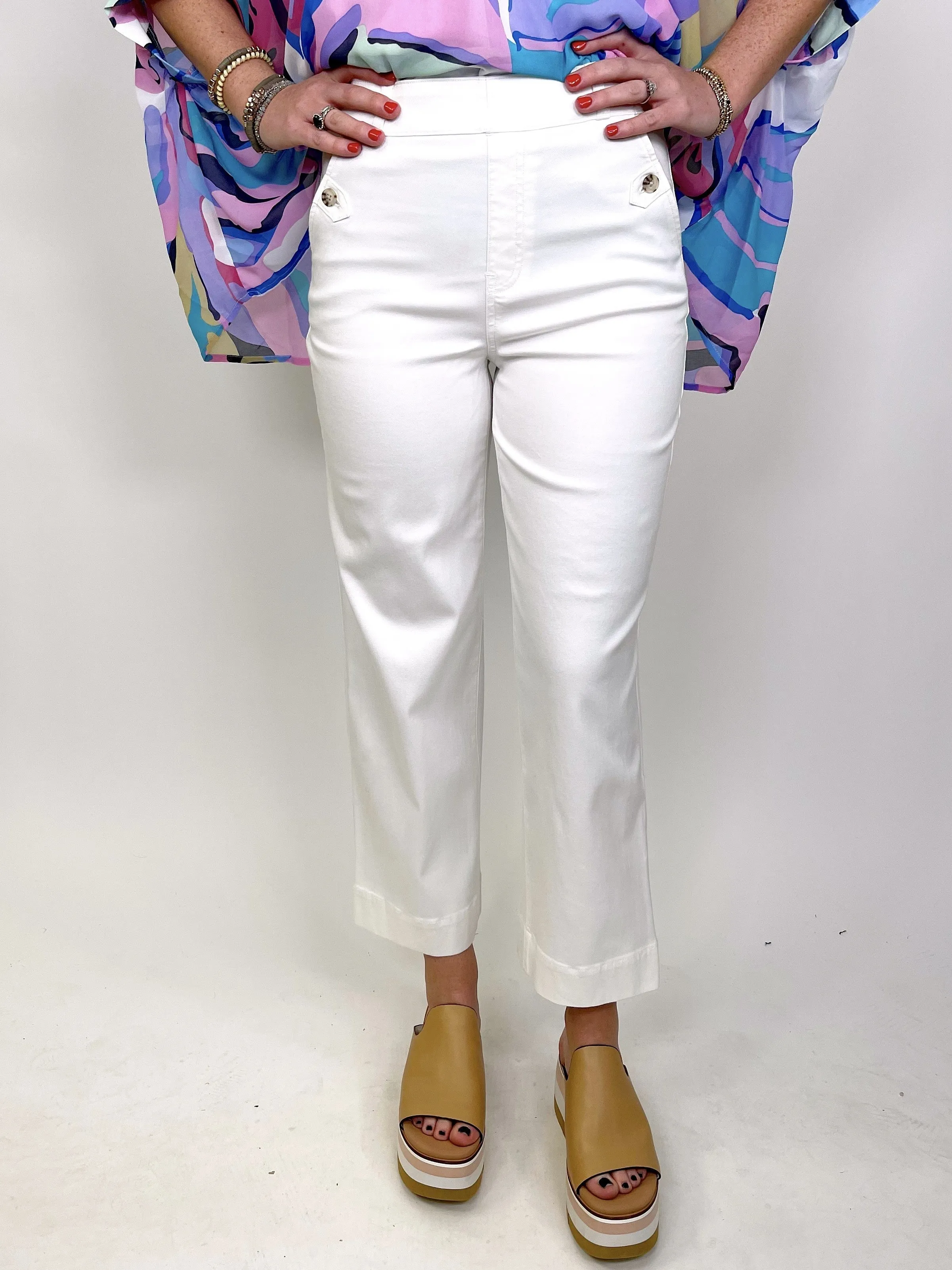 Spanx Twill Cropped Wide Leg Pant
