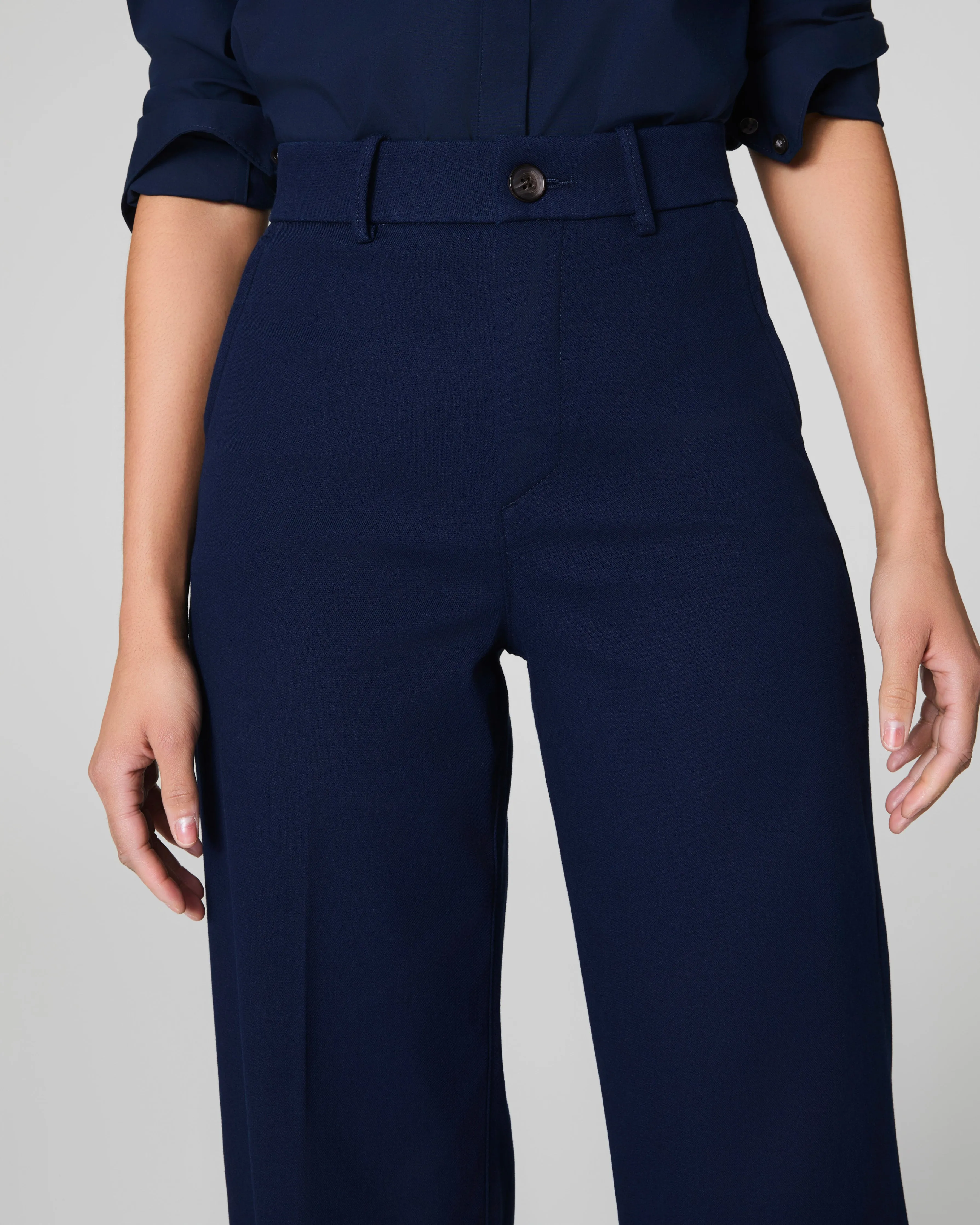SPANXsupersmooth™ Stretch Twill Cropped Wide Leg Pant