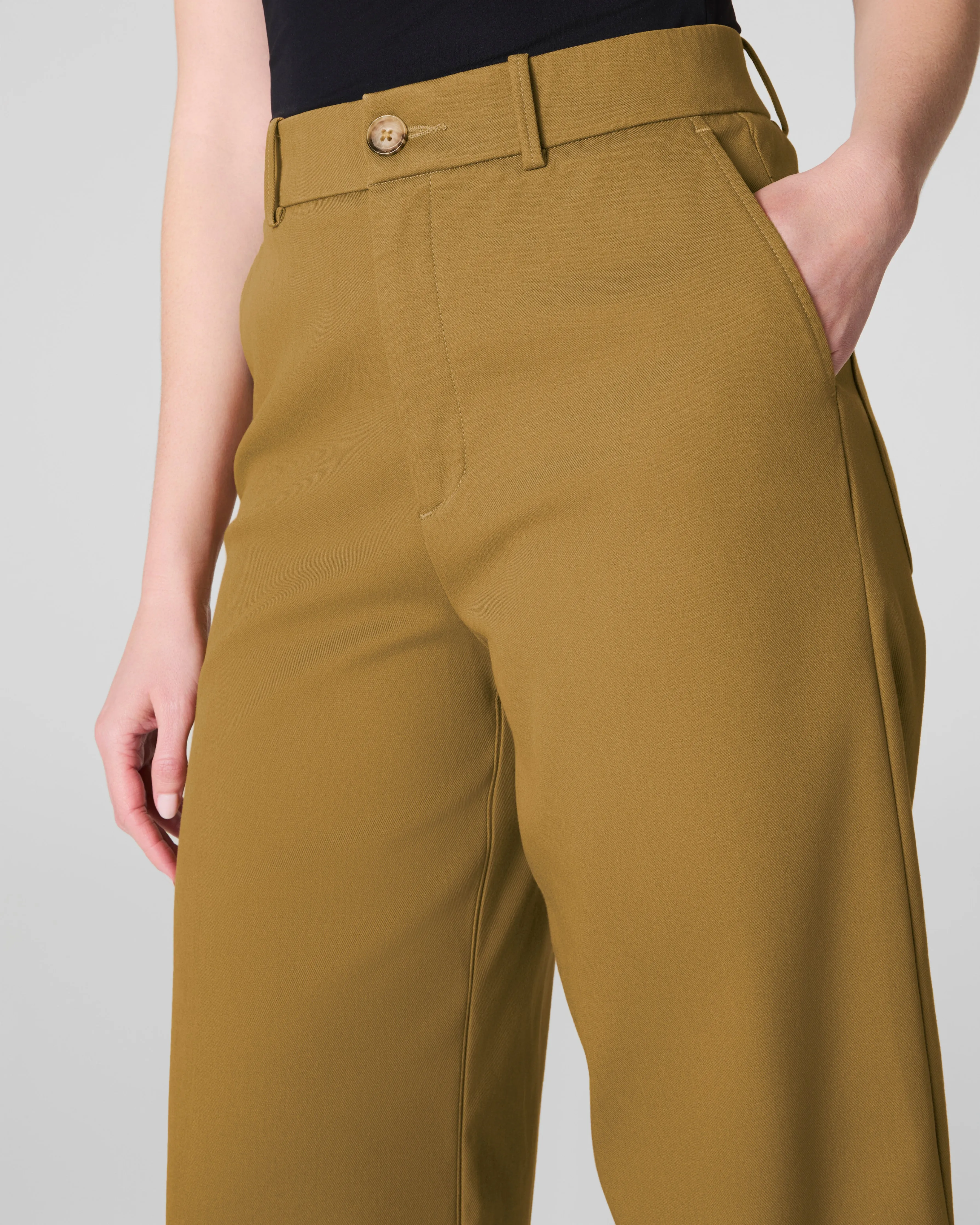SPANXsupersmooth™ Stretch Twill Cropped Wide Leg Pant