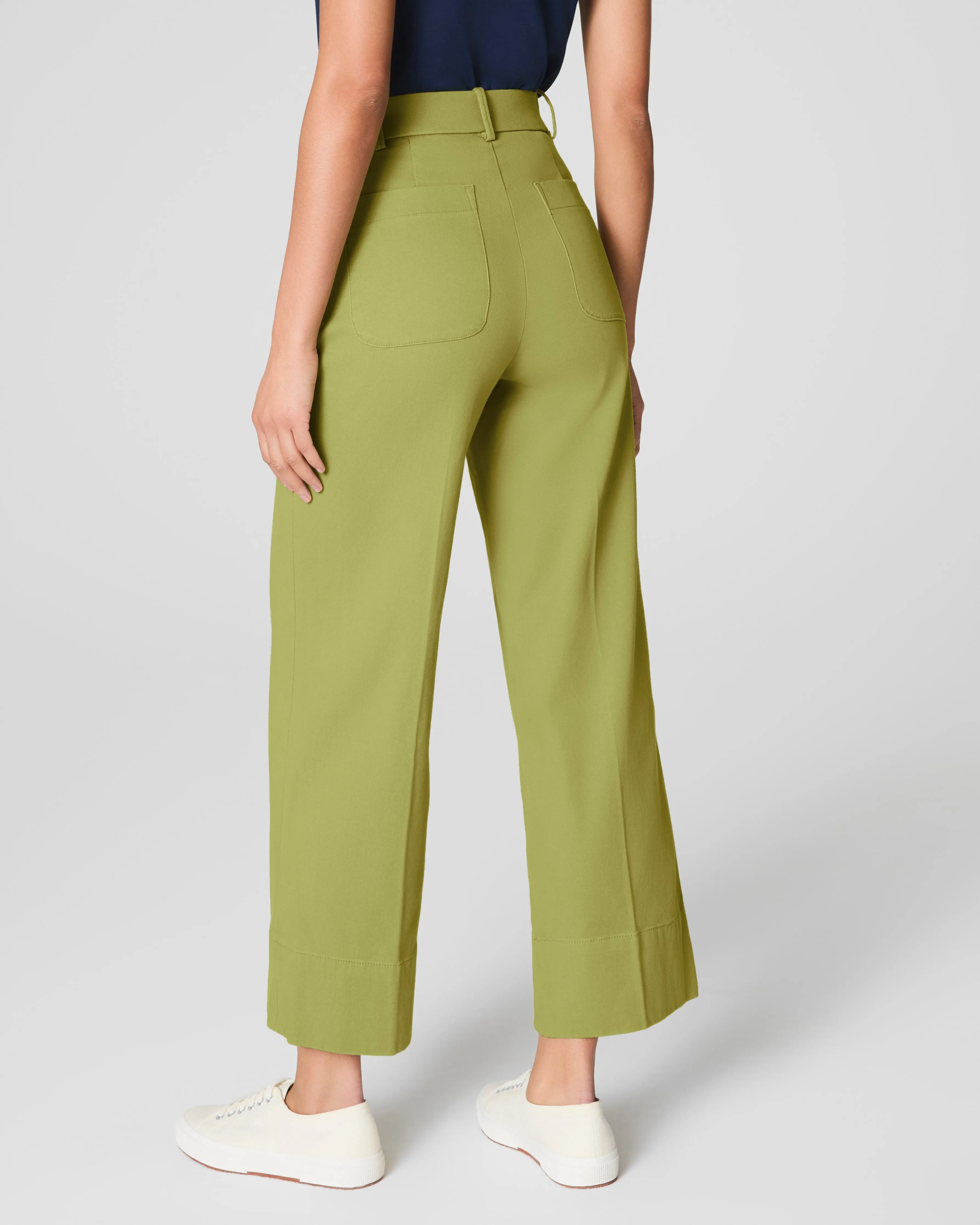 SPANXsupersmooth™ Stretch Twill Cropped Wide Leg Pant