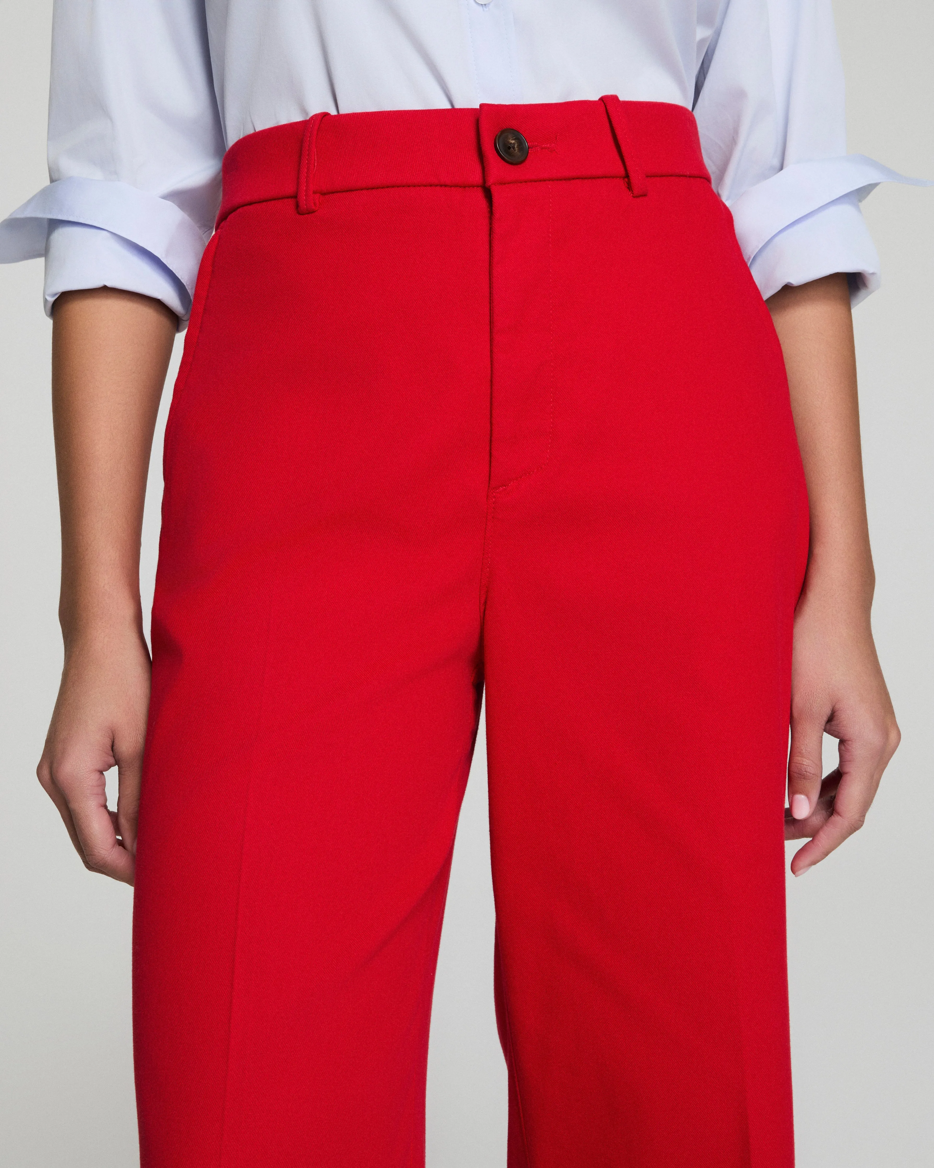 SPANXsupersmooth™ Stretch Twill Cropped Wide Leg Pant