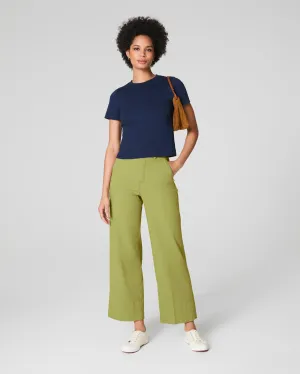 SPANXsupersmooth™ Stretch Twill Cropped Wide Leg Pant