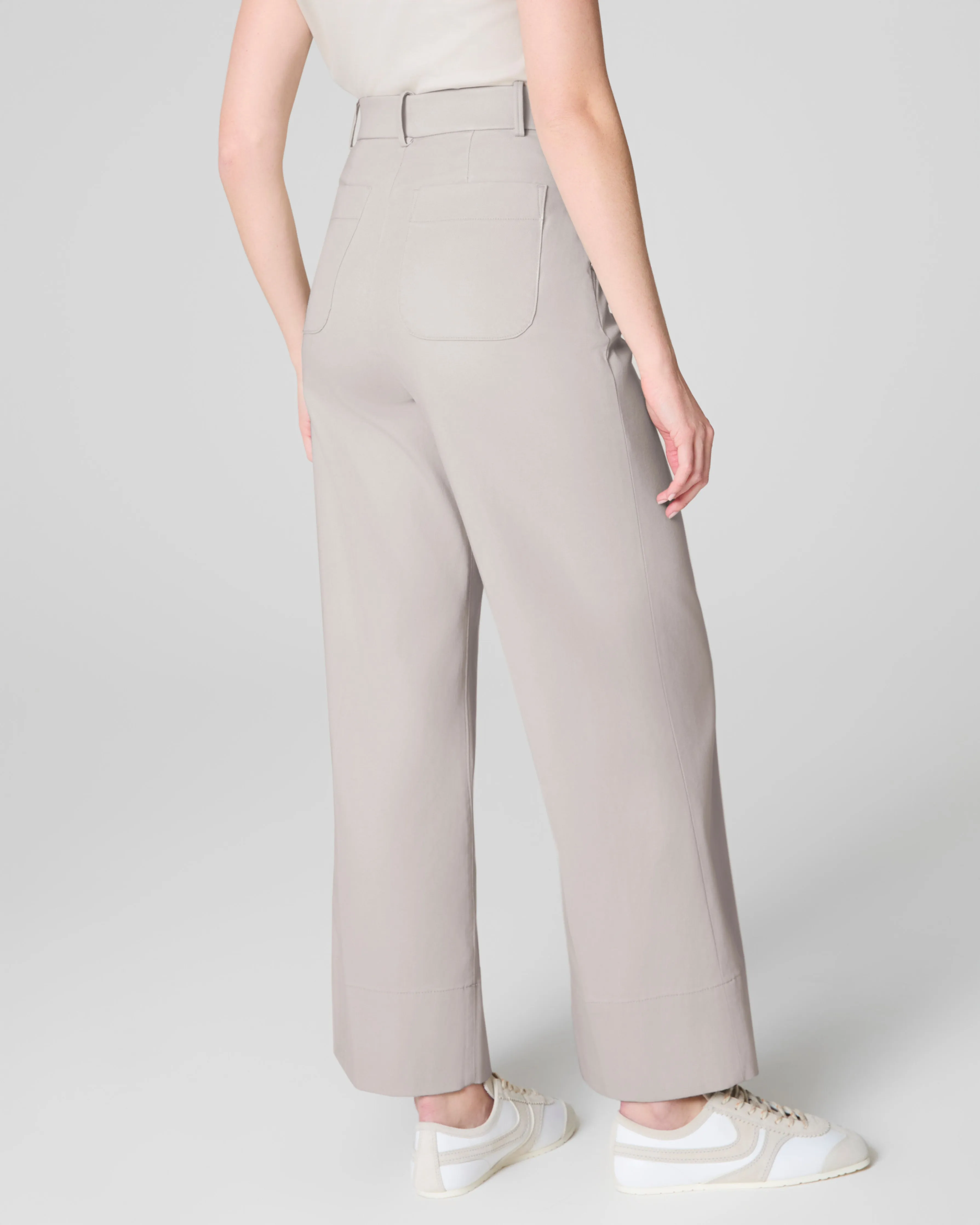 SPANXsupersmooth™ Stretch Twill Cropped Wide Leg Pant