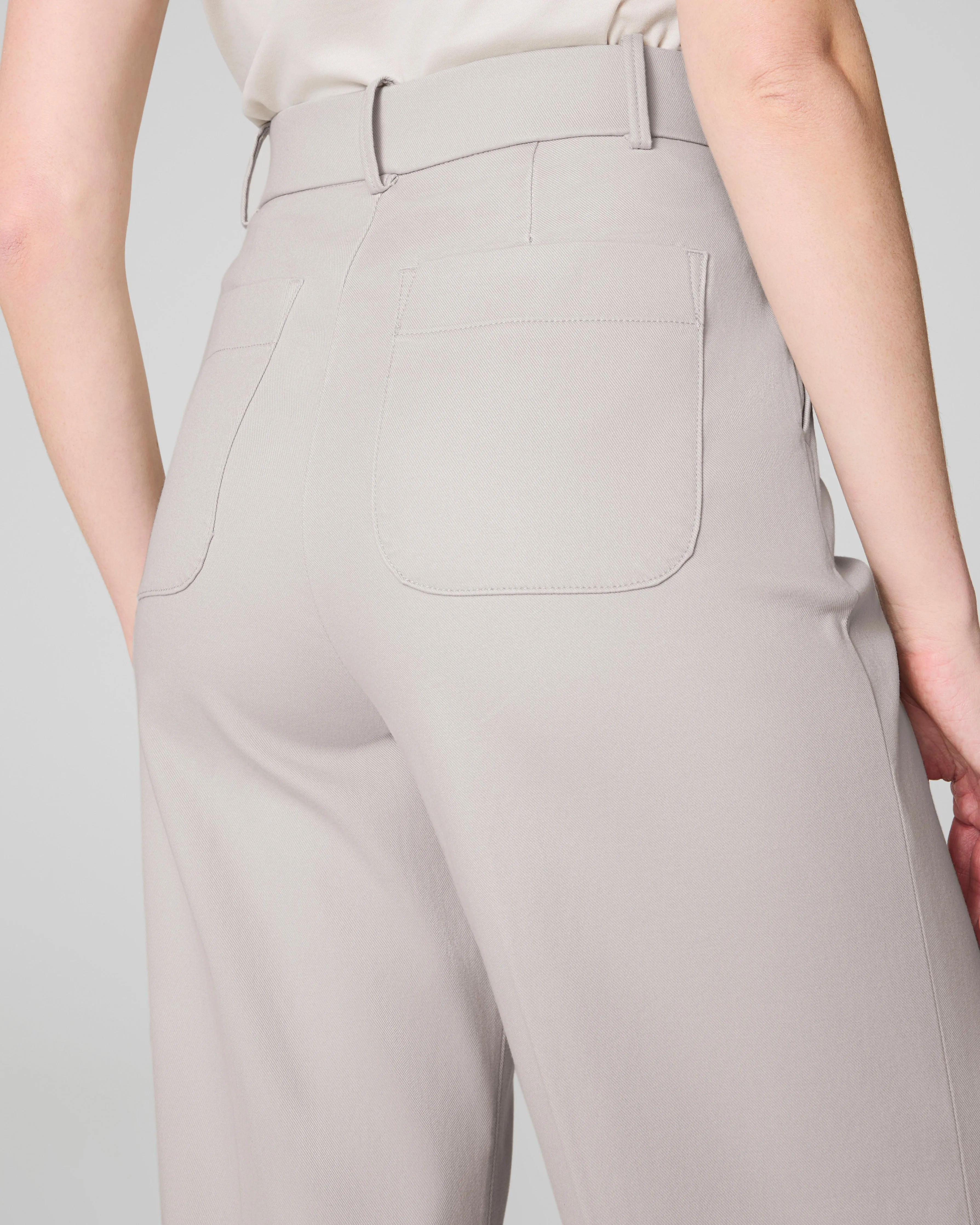 SPANXsupersmooth™ Stretch Twill Cropped Wide Leg Pant