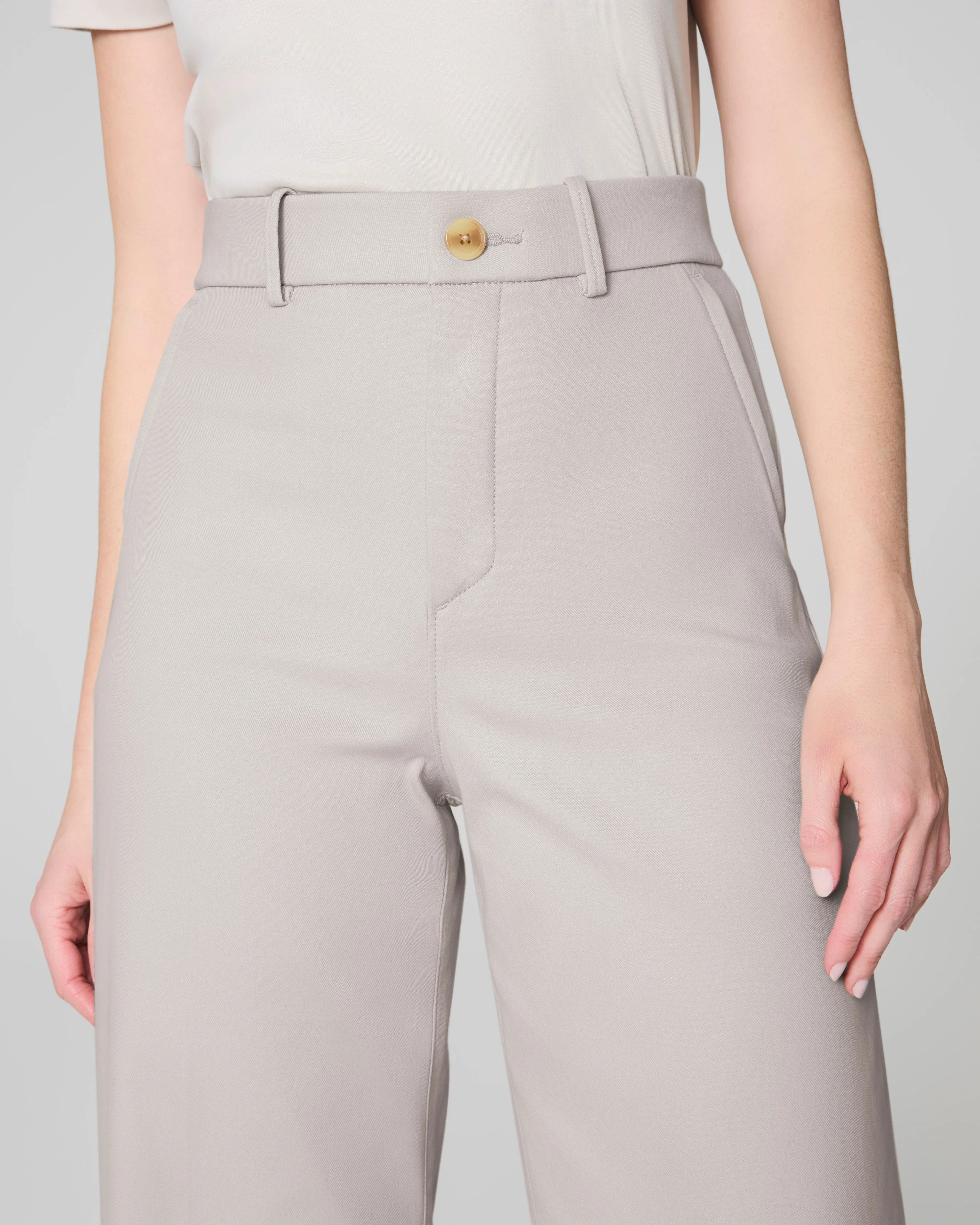 SPANXsupersmooth™ Stretch Twill Cropped Wide Leg Pant